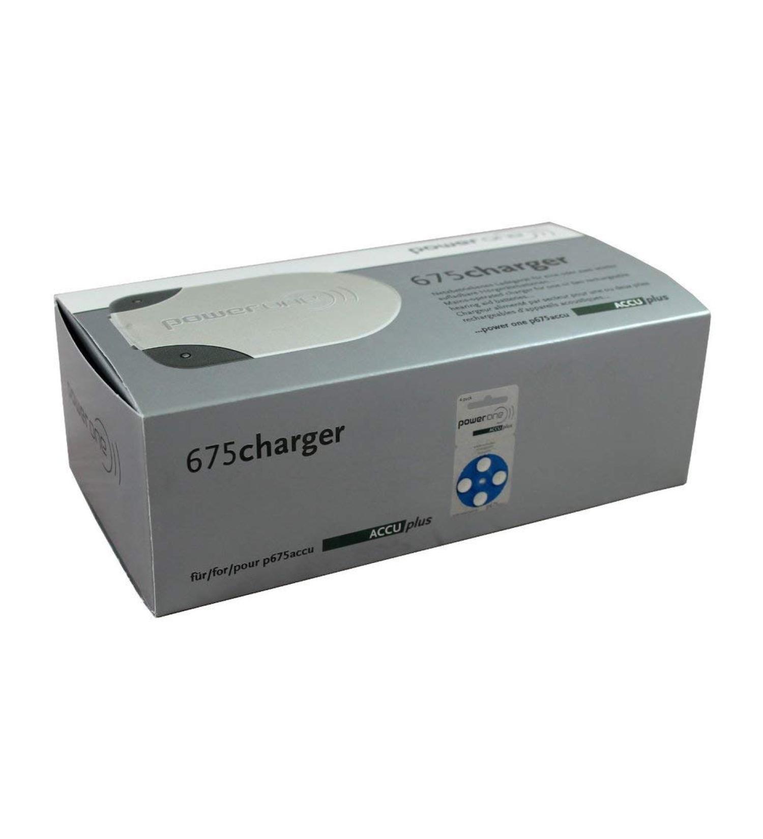 Pocket Charger 675 PowerOne size 675 batteries Accu plus