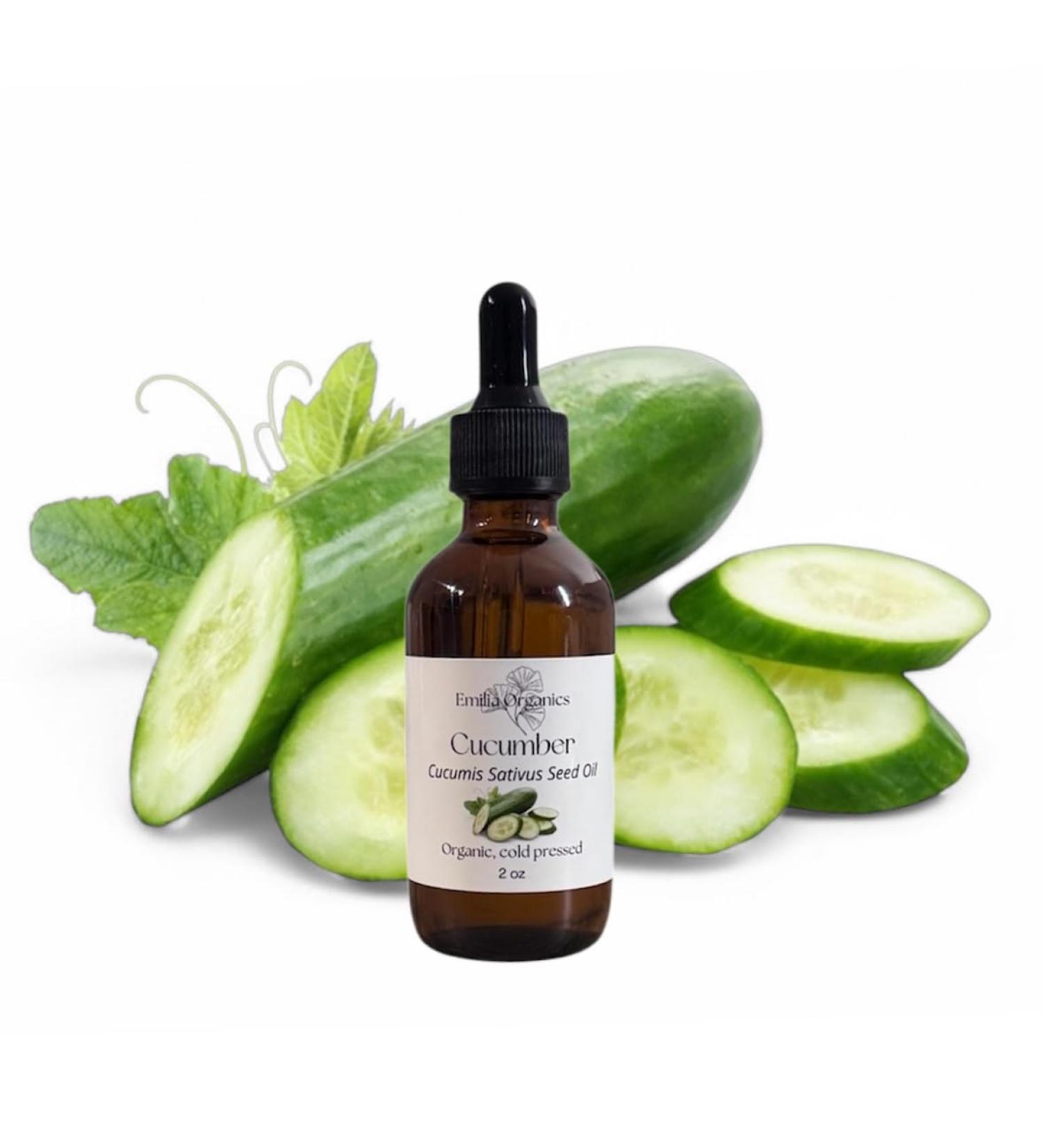 Cucumber Seed Oil Organic Cold Pressed Unrefined Natural 2 Fl Oz - Buy Online on GoSupps.com