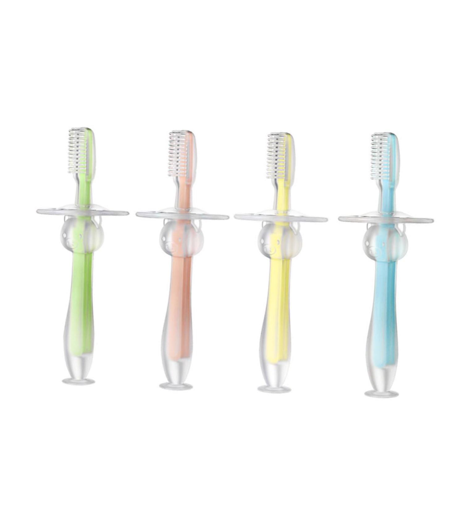 Ipetboom Silicone Toothbrush Set for Babies | 4-Piece Soft & Safe Newborn Teething Brushes - Buy Online on GoSupps.com