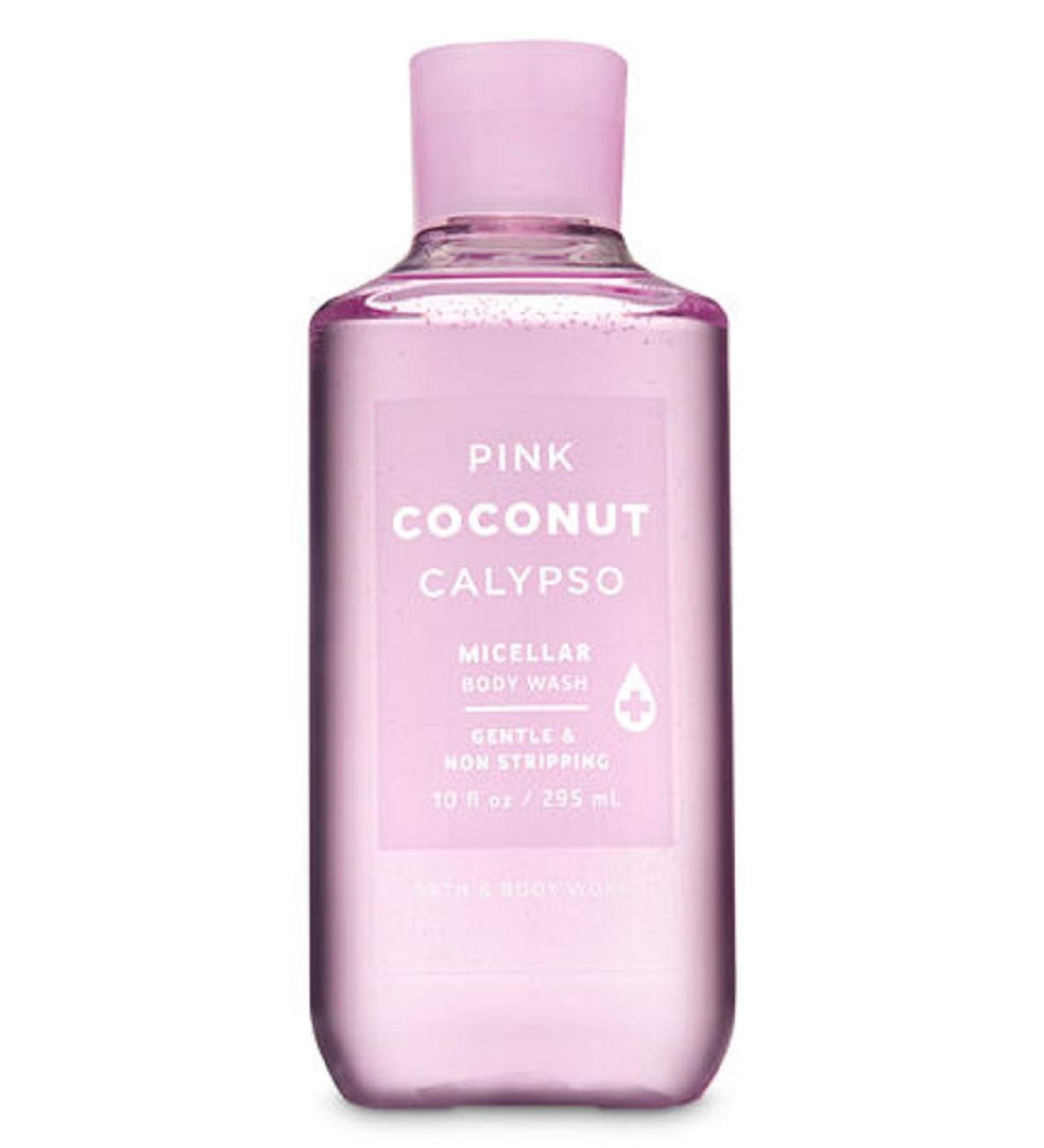 Bath and Body Works Pink Coconut Calypso Micellar Shower Gel Wash 10 Ounce
