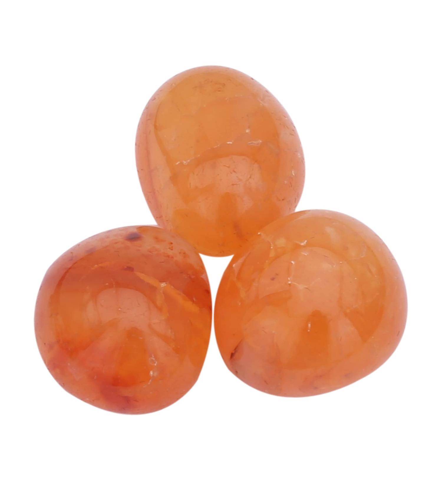 Healing Crystals India Carnelian Tumble Stones - Boost Vitality and Motivation - Buy Online on GoSupps.com