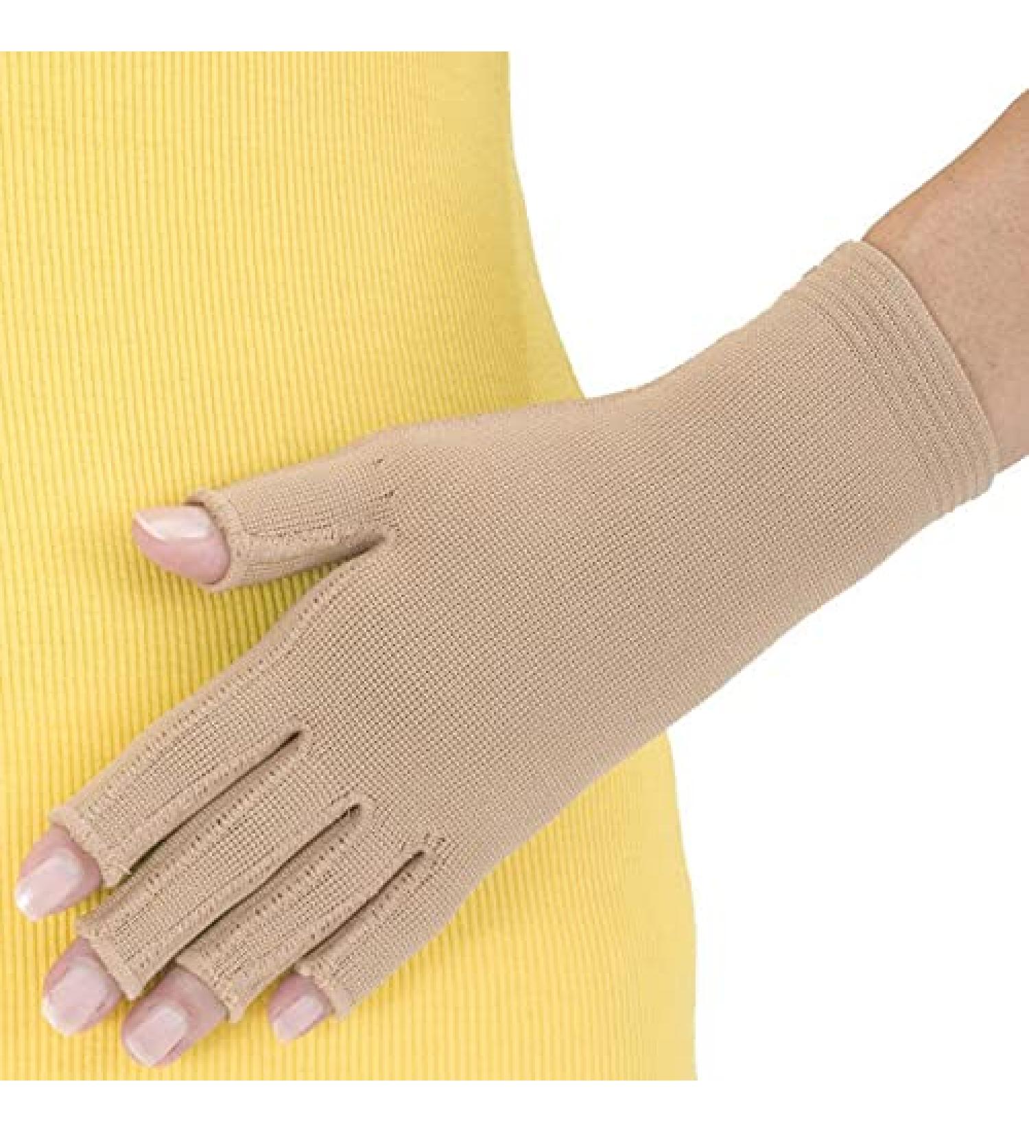 Medi Mondi Esprit Full-Finger Compression Gloves : Caramel Size III