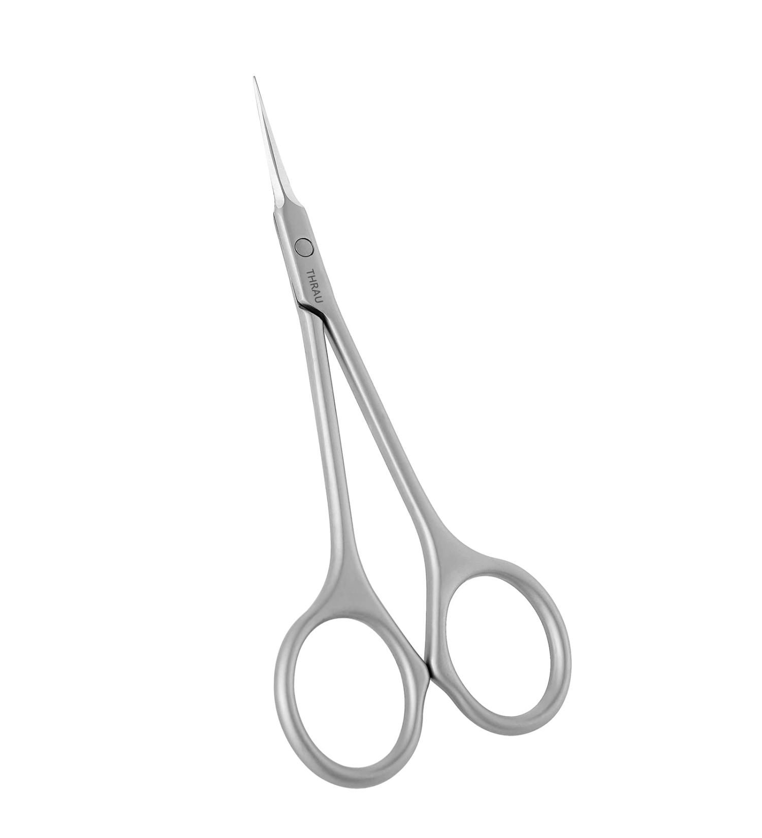 THRAU Premium Manicure Scissors - Stainless Steel Cuticle Trimmer for Nails, Eyebrows, Eyelashes & Skin - Beauty Grooming Kit - Buy Online on GoSupps.com