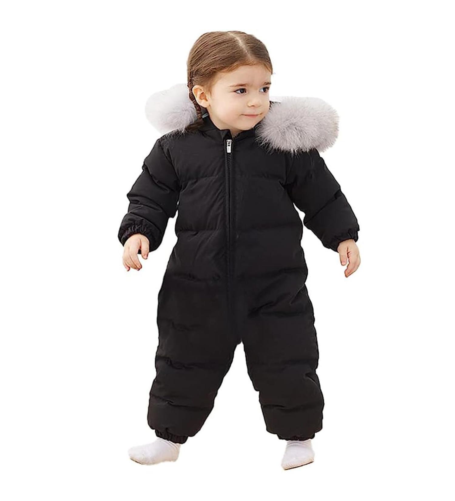 Fairy Baby Kids Winter Snowsuit Down Skisuit Jumpsuit Puffer Hooded Jacket Coat Waterproof Romper Warm for Toddler Baby Girls Boys 3.5-4T - Buy Online on GoSupps.com