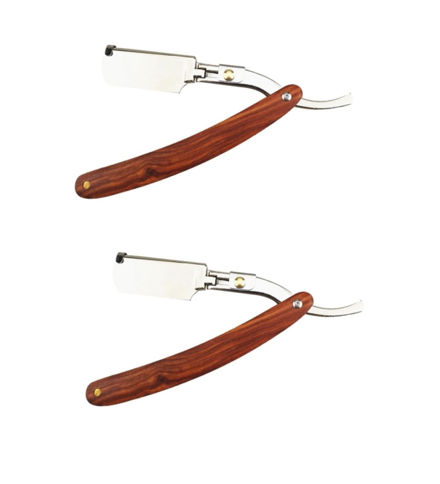 Frcolor 2-Pack Safe Rasier Khimar Hijab Razor Hair Clips | Space-Saving Ice-End Wooden Handle | Double-Sided Men's Razor for Hairdressers - Buy Online on GoSupps.com