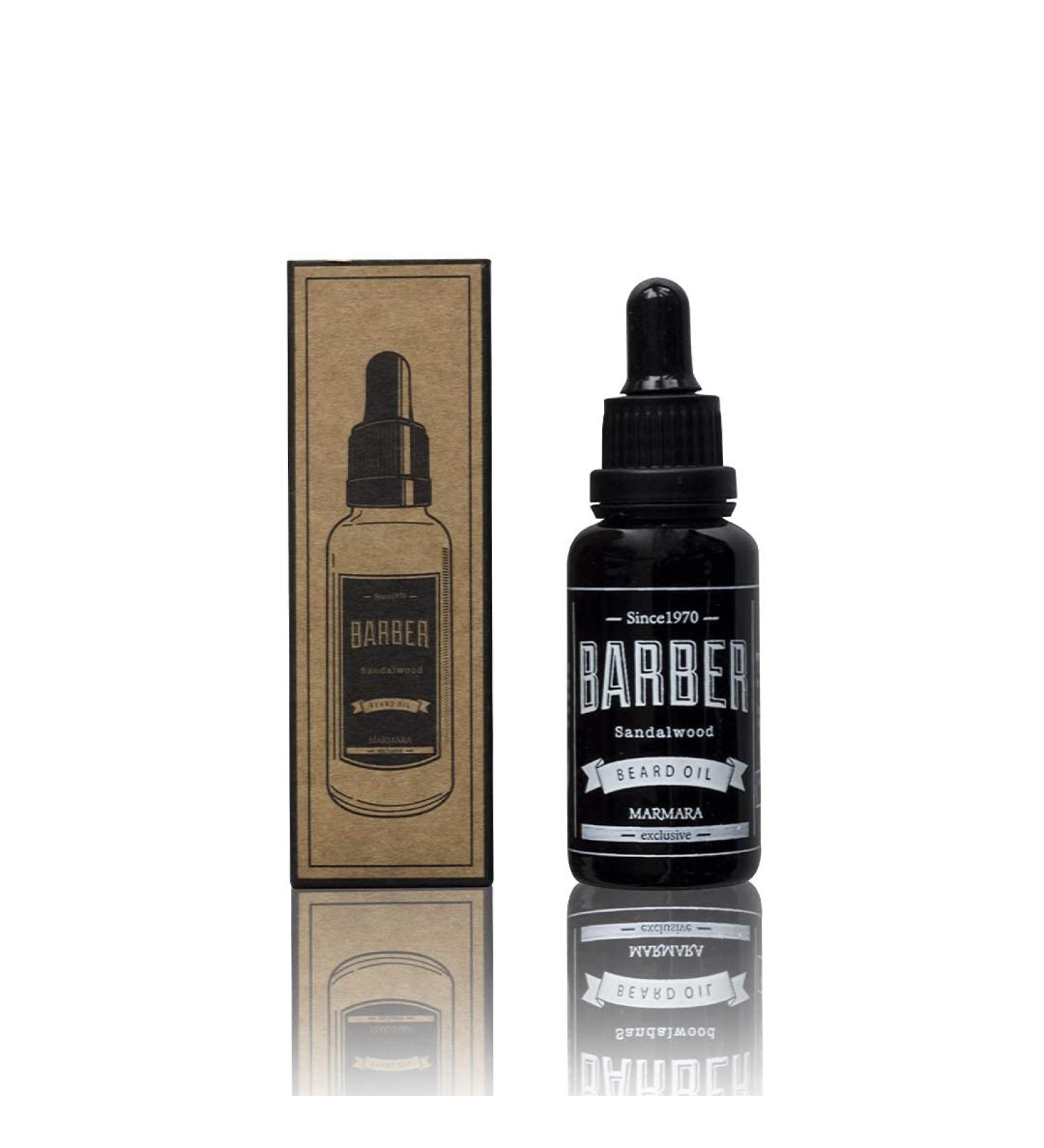 Buy Barber Marmara Beard Oil 30ml - Premium Sandalwood Beard Care for Daily Use Extra Gloss & Suppleness - Ideal for All Beard Lengths - Buy Online on GoSupps.com