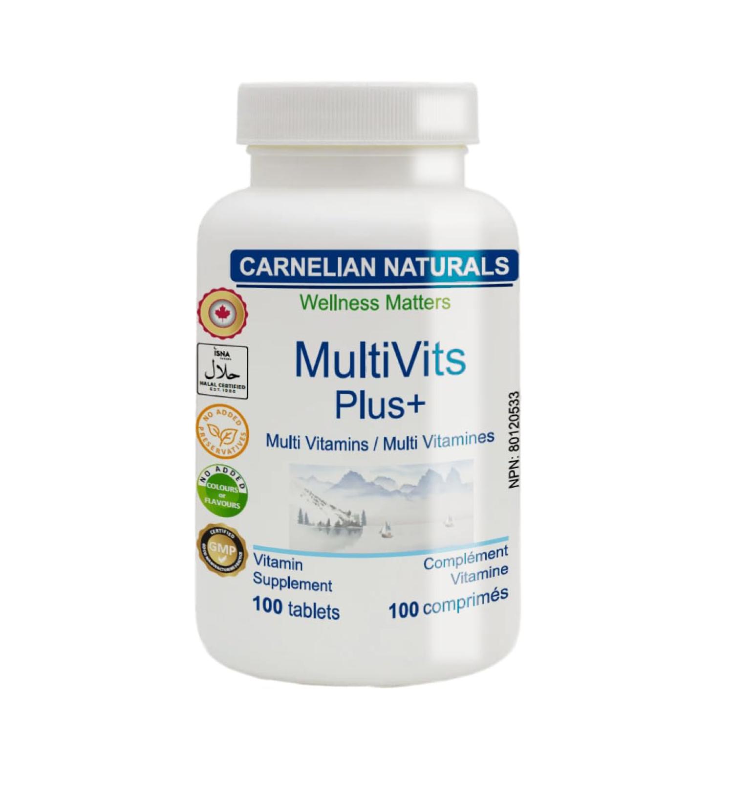 Adult MultiVitamins - Contains 25 Essential Nutrients including B-complexes Vitamins and Essential Minerals - 8 B-complexes 3 additional vitamins and 14 essential elements - No Preservatives No Artificial Colors or Flavours - Buy Online on GoSupps.com