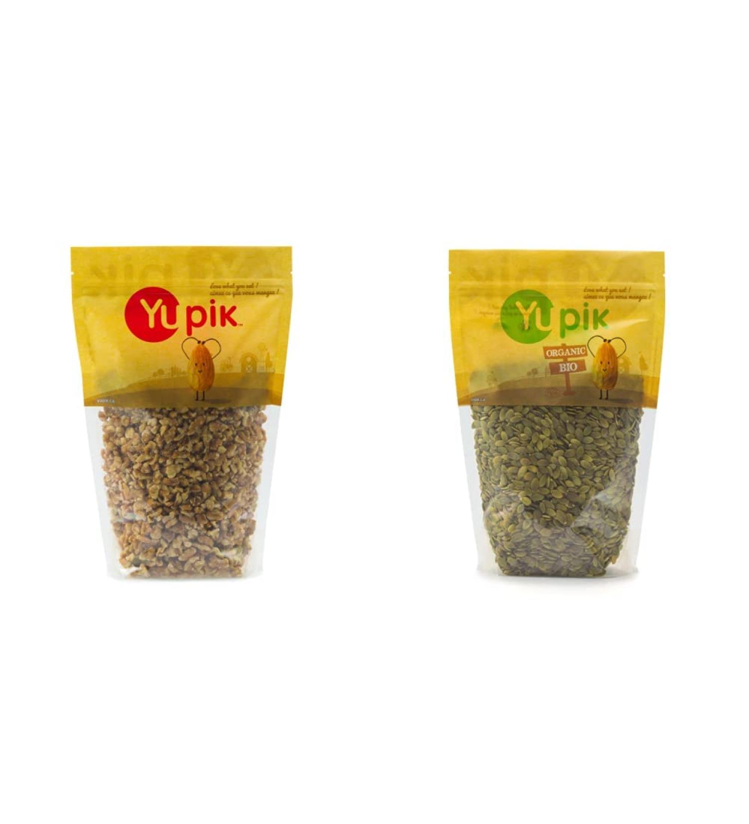 Yupik California Walnuts Medium Nut Pieces 1Kg & Organic Pumpkin Seeds (Aa) Non-GMO Vegan Gluten-Free 1Kg 1 kg (Pack of 1) Walnuts + Pumpkin Seeds - Buy Online on GoSupps.com