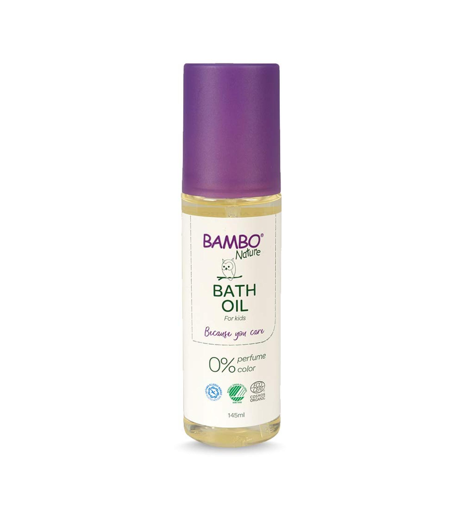 Bambo Nature Baby Bath Oil - Organic & Vegan Eco-Friendly Essential for Kids | Treat Cradle Cap, Sensitive Skin | Sustainable & Safe 145ml - Buy Online on GoSupps.com