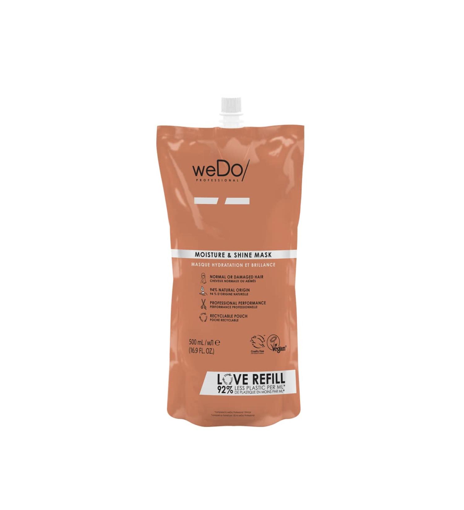  weDo/ Professional weDo Moisture & Shine Mask Refill 500ml mask for damaged and dull hair - Buy Online on GoSupps.com