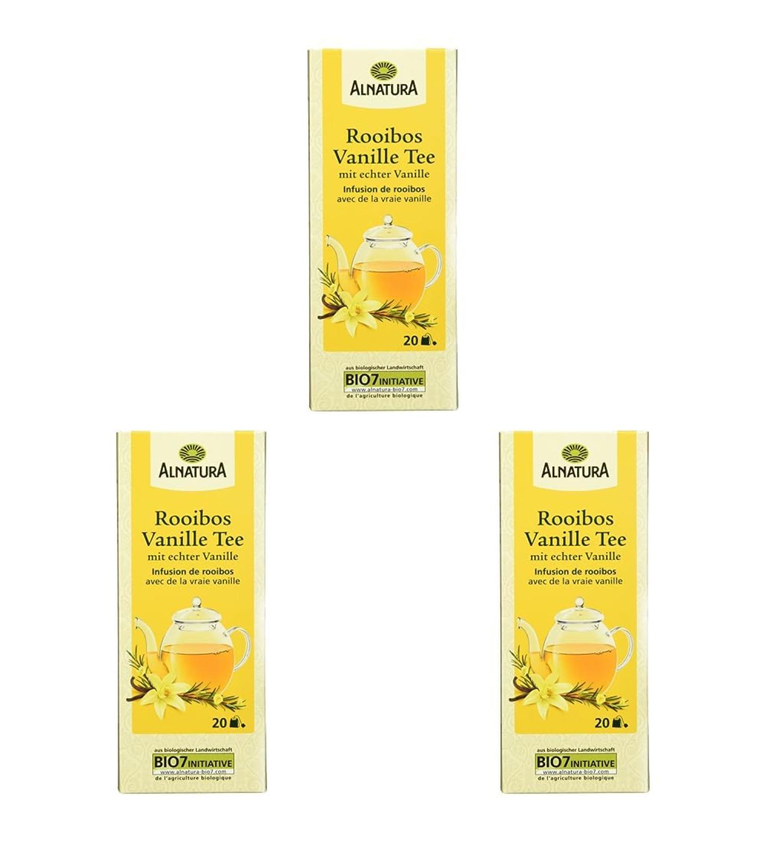 Alnatura Organic Rooibos Vanilla Tea with real vanilla 20 bags 30g (pack of 3) 1 piece (pack of 3)
