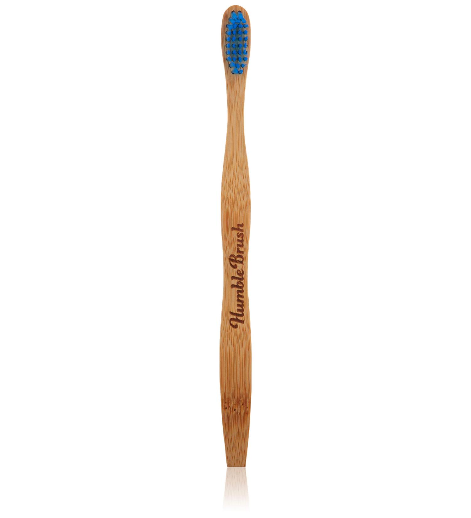 Humble Brush Adult Soft Blue Toothbrush - Eco-Friendly Oral Care | The Humble Co. - Buy Online on GoSupps.com