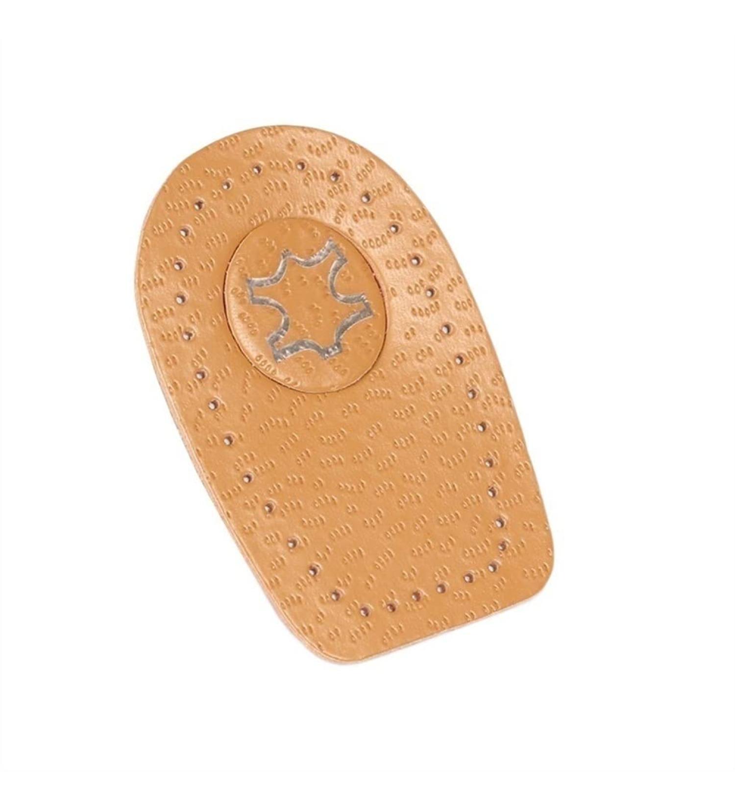 Premium Leather Heel Pillow Pads for Achilles Treatment - Thick Anti-Wear Footstep Absorption - Men's Size L - Brown - Heal Dry Cracked Heels - Buy Online on GoSupps.com