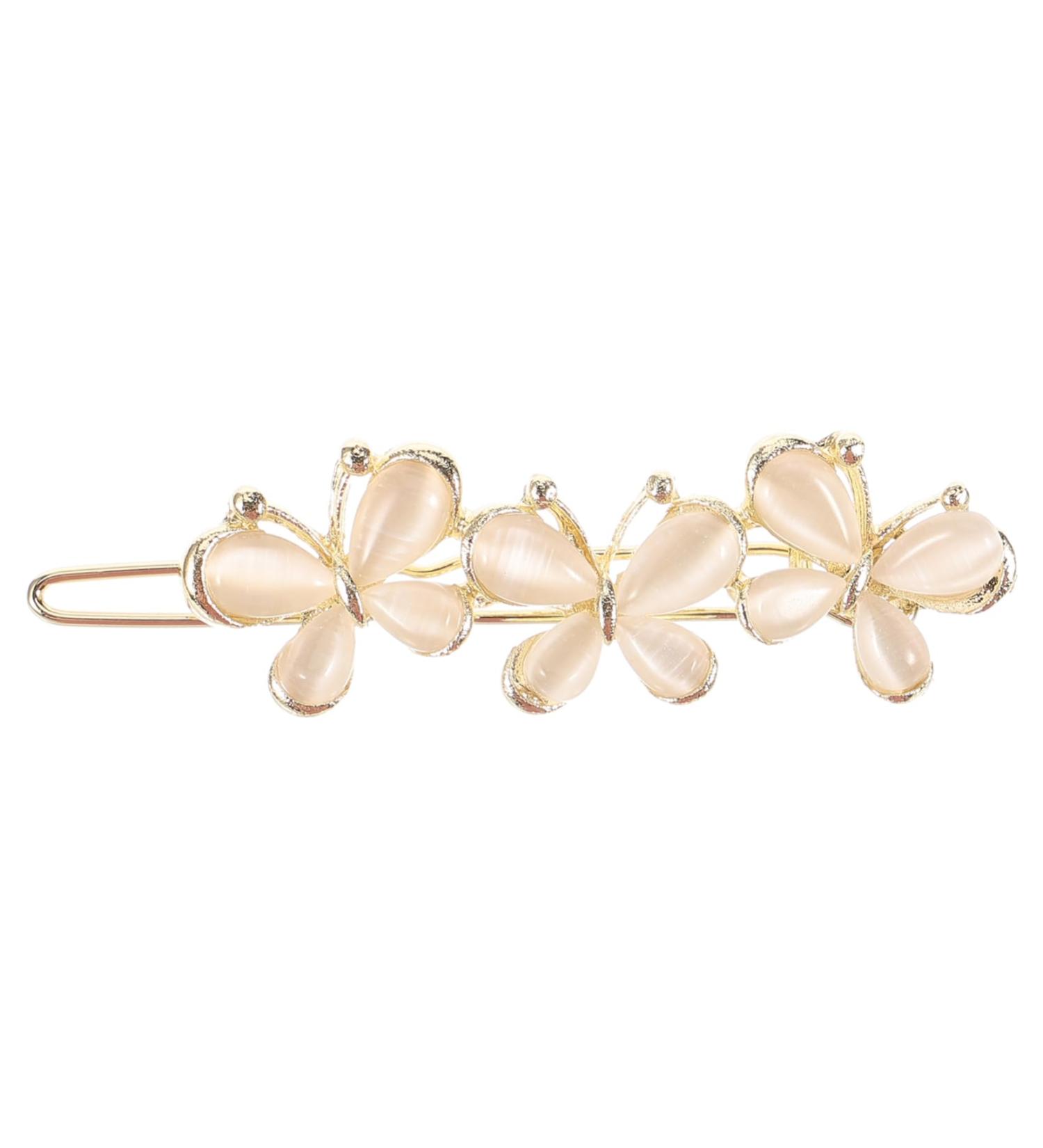 FRCOLOR 1pc Hairpin Barrette Pearl Hair Pin Crystal Headpiece Crystal Hair Clips Rhinestone Hair Clips Pearl Hair Clips Rhinestone Headpiece Headdress Flower Clip Copper White The Side - Buy Online on GoSupps.com
