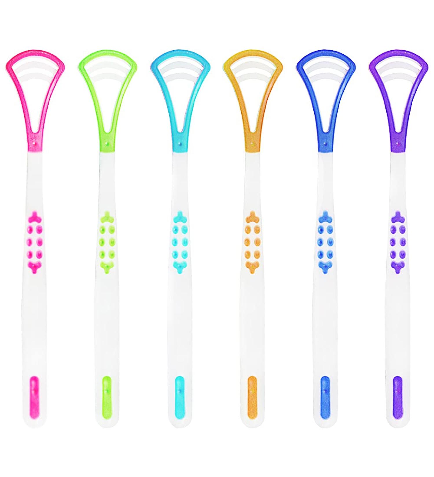6PCS Soft Tongue Scraper Cleaner for Healthy Oral Care - Oral Health Tools for Adults & Kids - Buy Online on GoSupps.com