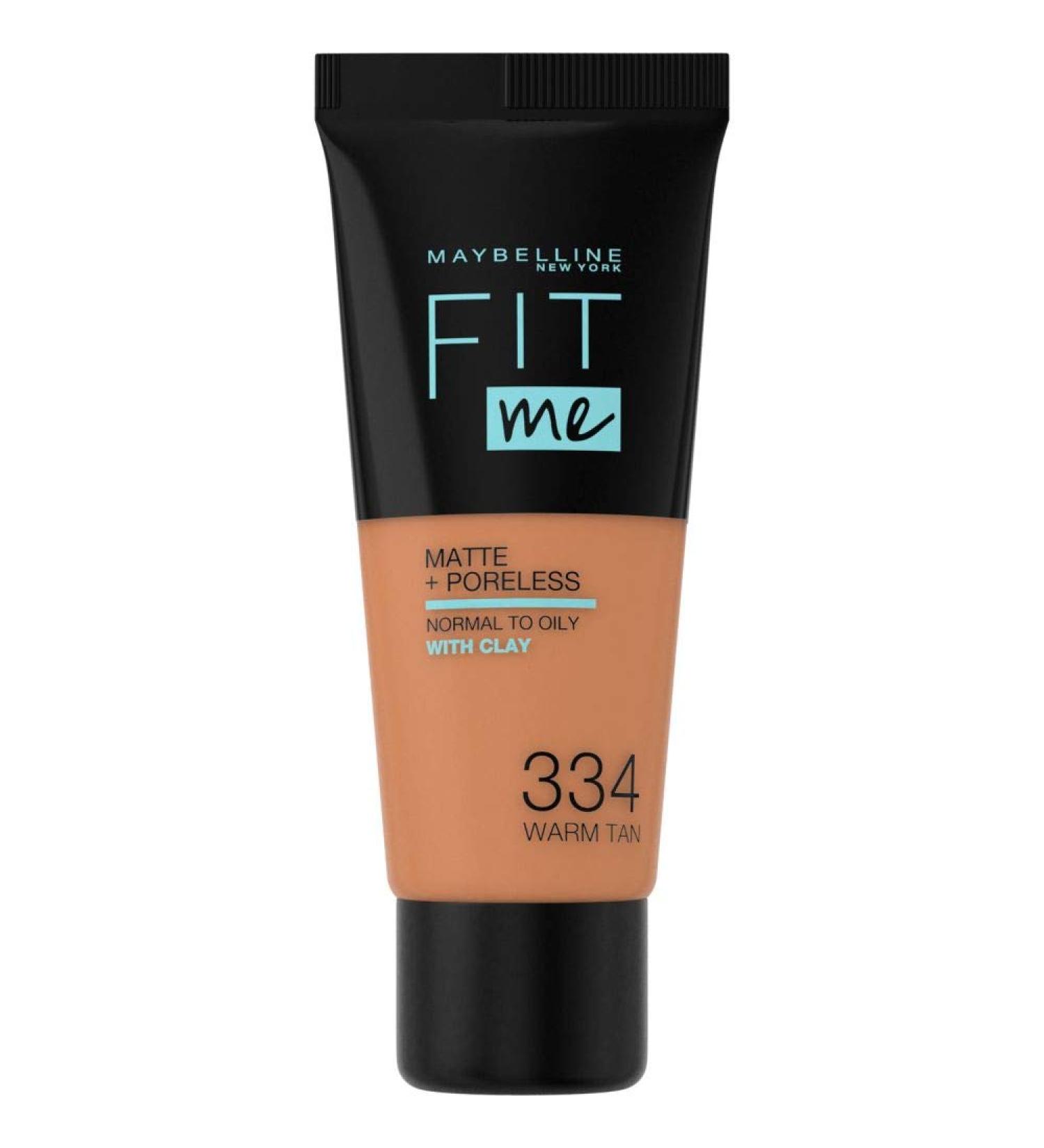 MAYBELLINE Fit Me Matte & Poreless Makeup No. 334 Warm Tan - 30 ml | Buy Internationally Online - Buy Online on GoSupps.com