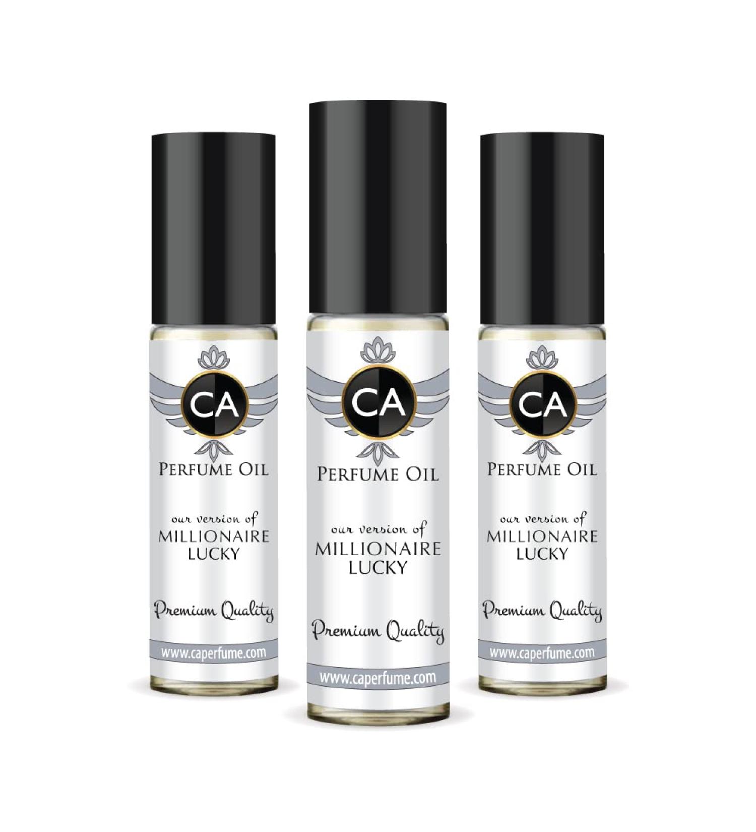 CA Perfume Impression of Paco R. Millionaire Lucky For Men Replica Fragrance Body Oil Dupes Alcohol-Free Essential Aromatherapy Sample Travel Size Concentrated Long Lasting Roll-On 0.3 Fl Oz-X3 - Buy Online on GoSupps.com