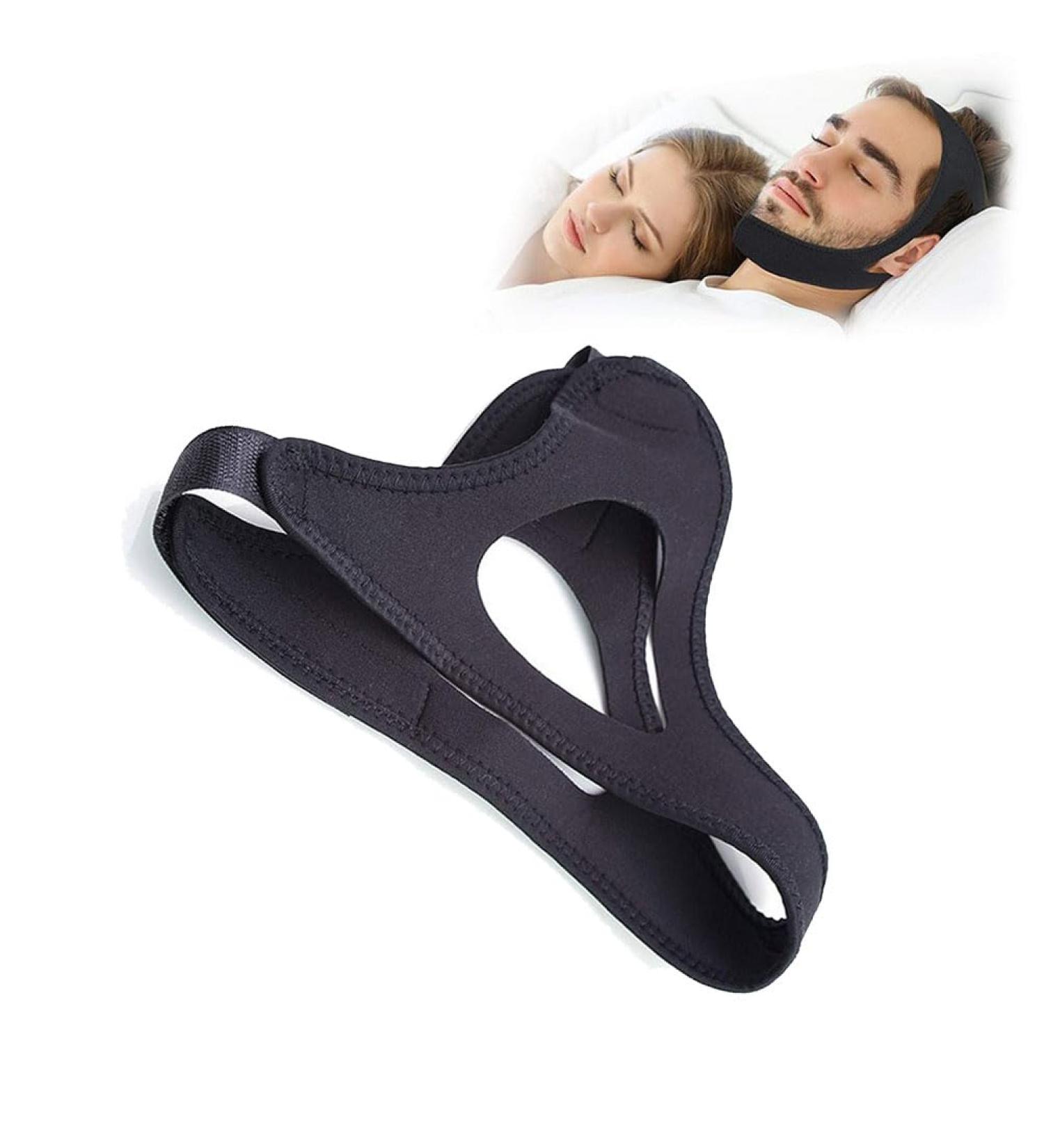 Snoring Chin Strap - Veralabs Airflow Jaw Strap for Better Sleep | Close Mouth Jaw Support (Black 1pc - Buy Online on GoSupps.com