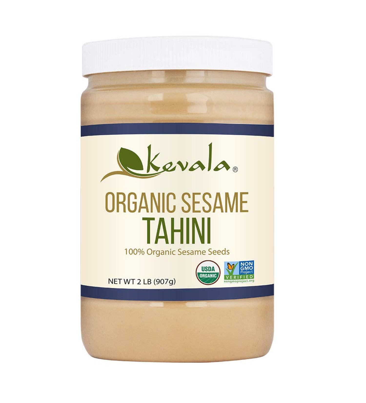 Kevala Organic Sesame Tahini - 32 oz | Pure, Smooth, and Nutritious - Buy Online on GoSupps.com