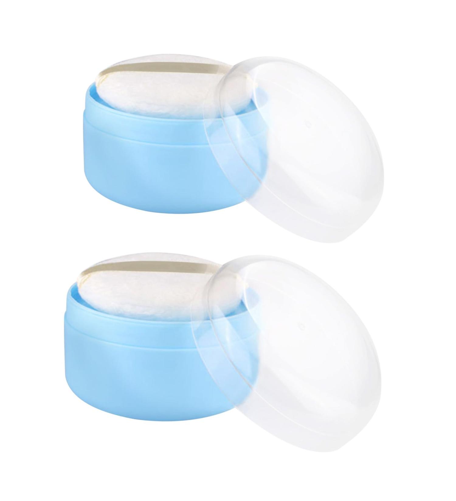 SOIMISS 2 ensembles Bo te poudre avec houppette paisse et tamis r cipient plastique pour poudre gar on fille et maquillage usage voyage et maison - Buy Online on GoSupps.com