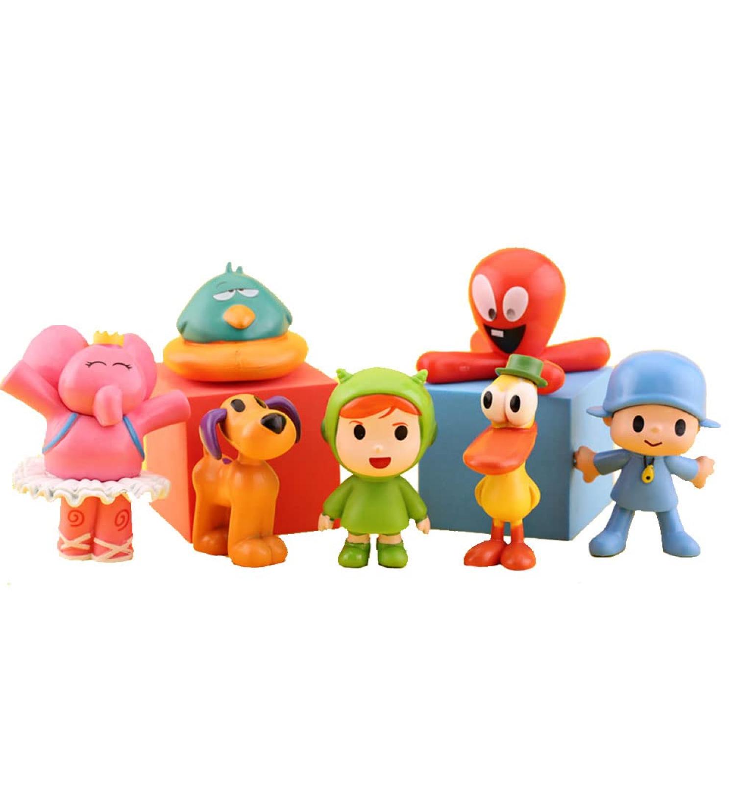 Pocoy0 Toys Set 7 PCS Cake Topper Mini Action Figures - Cartoon Characters Playset for Kids - Party Supplies Decorations - Buy Online on GoSupps.com
