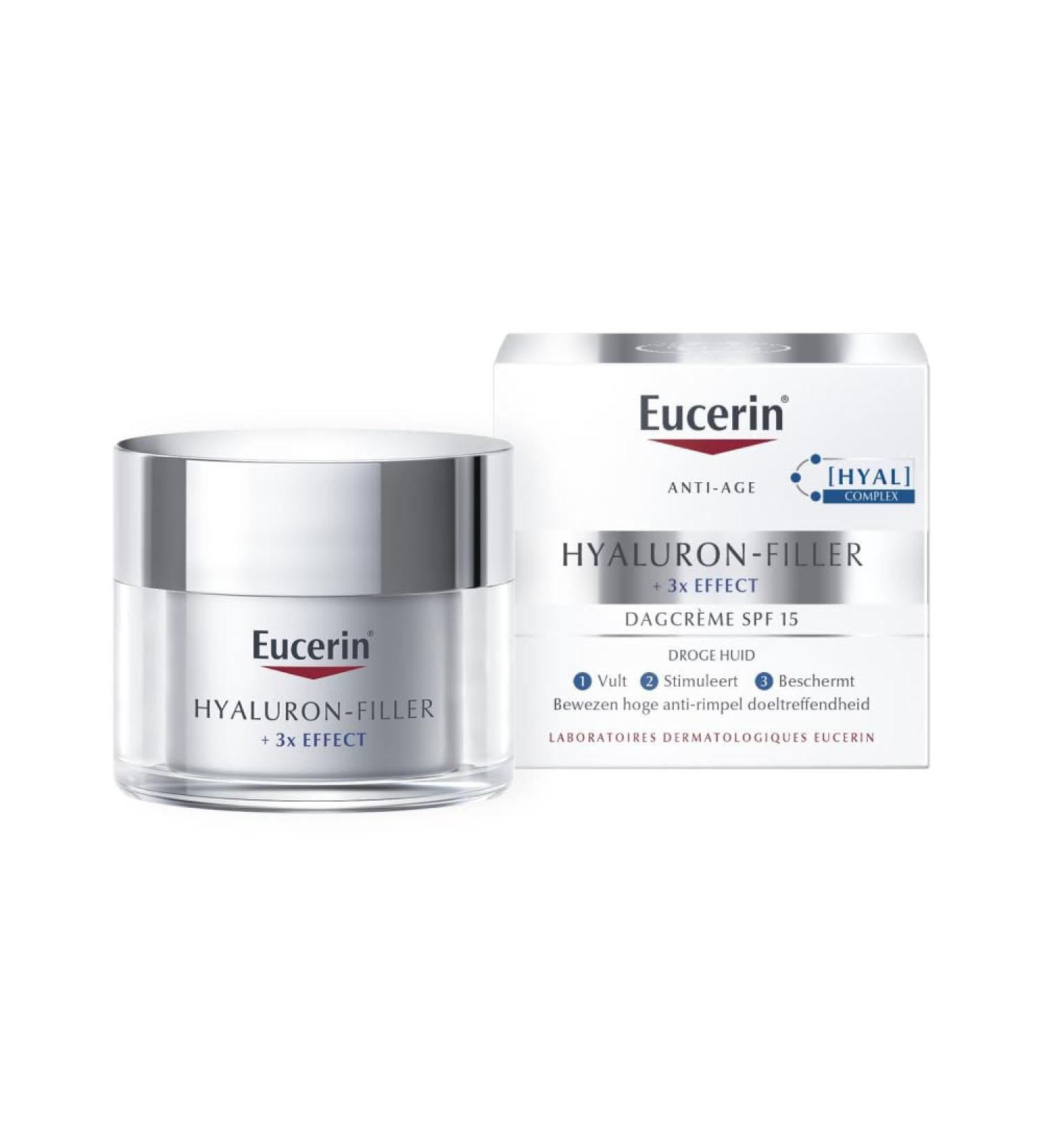 Eucerin Hyaluron-Filler + 3x Effect Day Care SPF15 Dry Skin 50ml - Buy Online on GoSupps.com