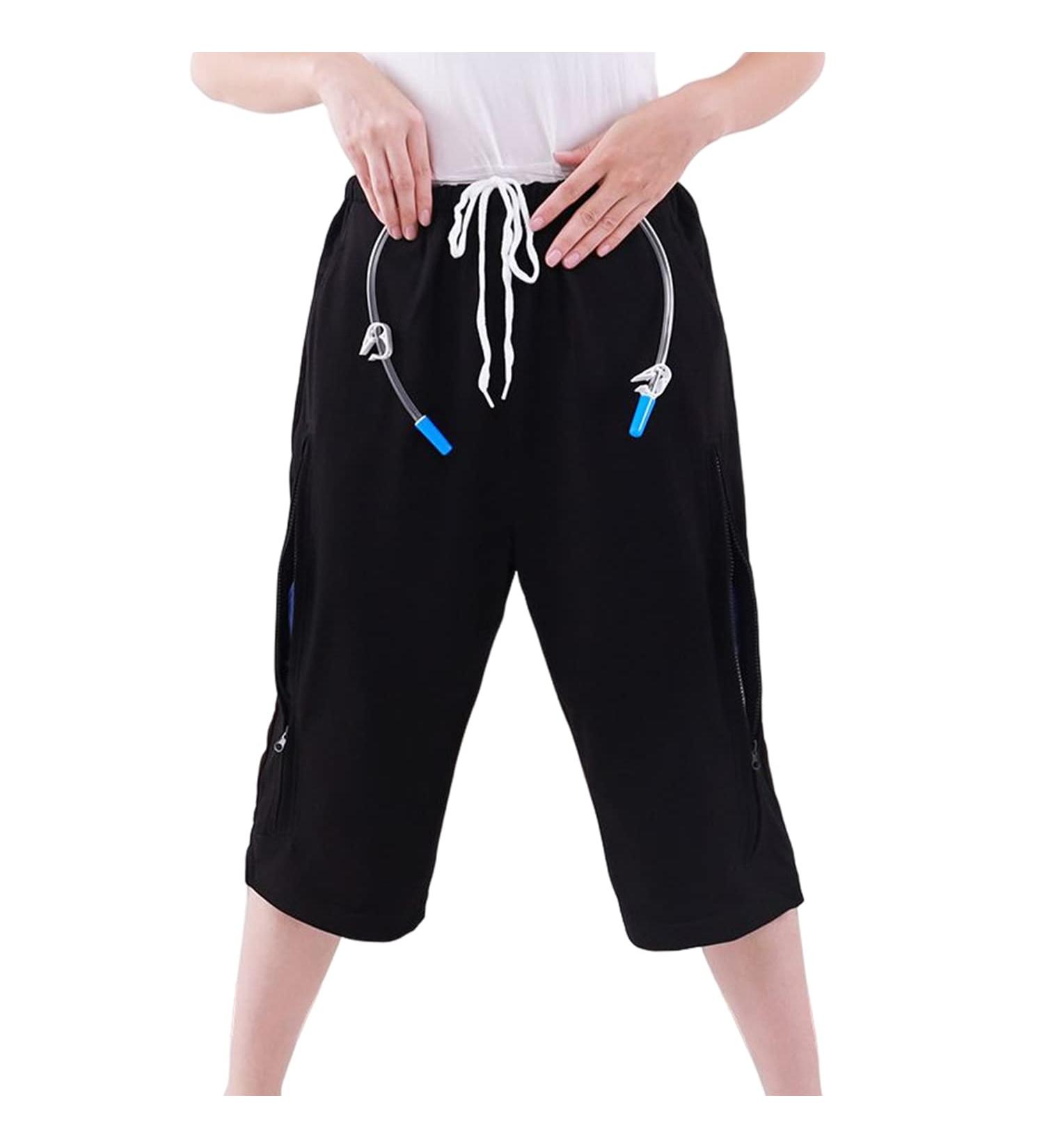 Buy Lmaray Catheter Leg Bag Cropped Trousers | XL Black | Holds 2 x 2000ml Bags | Ideal for Nephrostomy Foley Suprapubic & Biliary Catheters - Buy Online on GoSupps.com