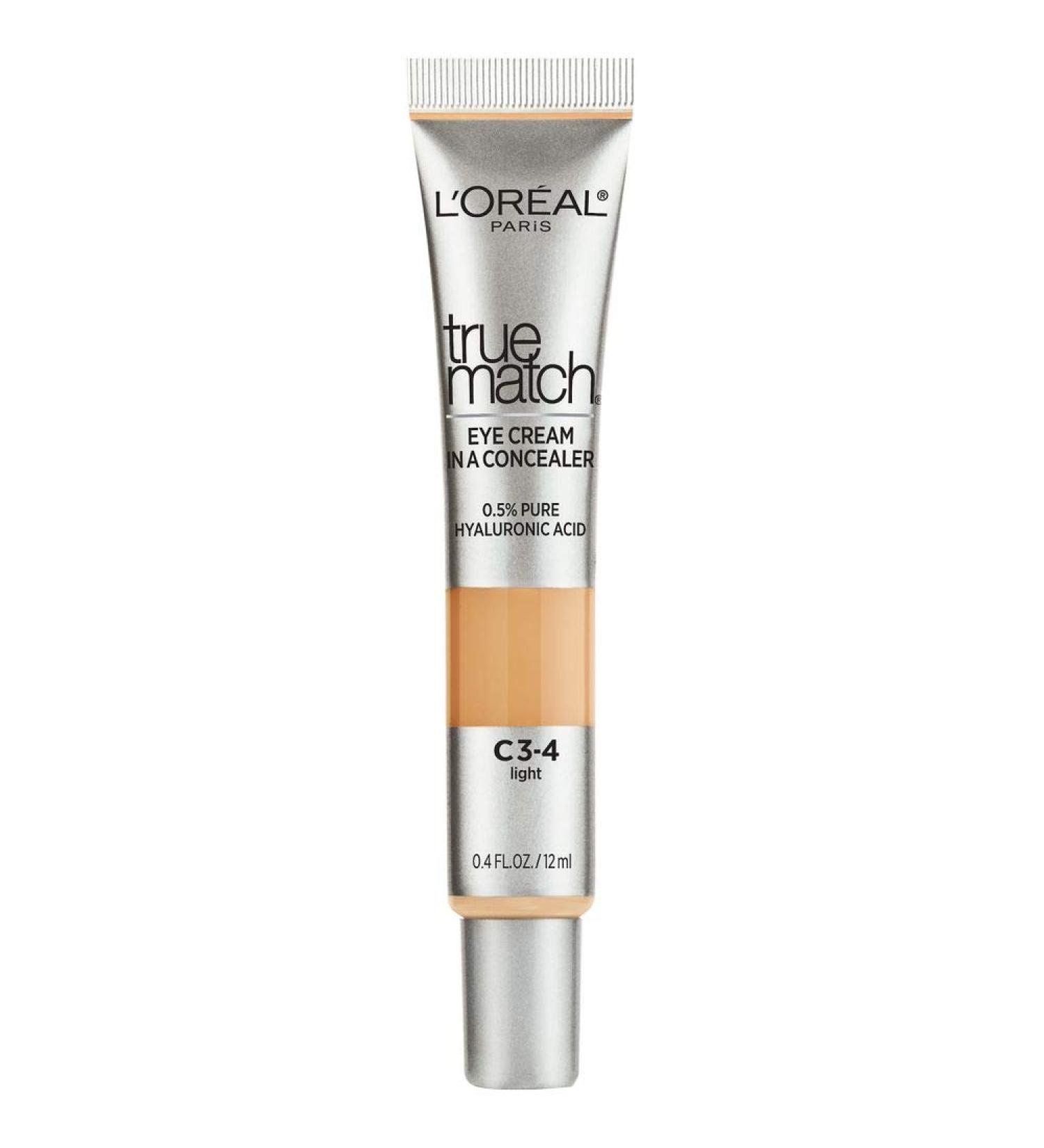 L Or al Paris True Match Eye Cream Concealer - 0.5% Hyaluronic Acid Light C3-4 0.4 fl. oz | Shop Internationally - Buy Online on GoSupps.com