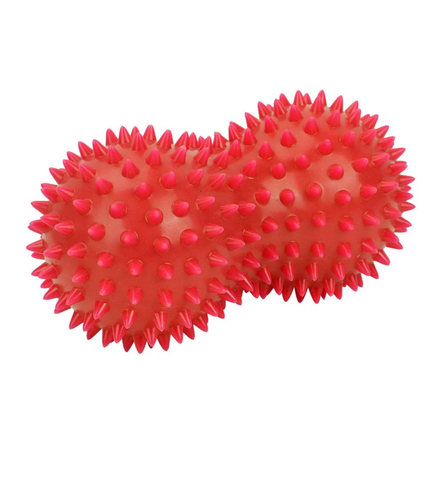 PVC Erdnuss-Stuchel Massage Ball - Fitness & Muscle Relaxation for Back & Feet | Acupressure & Fascia Relief (Red) - Buy Online on GoSupps.com