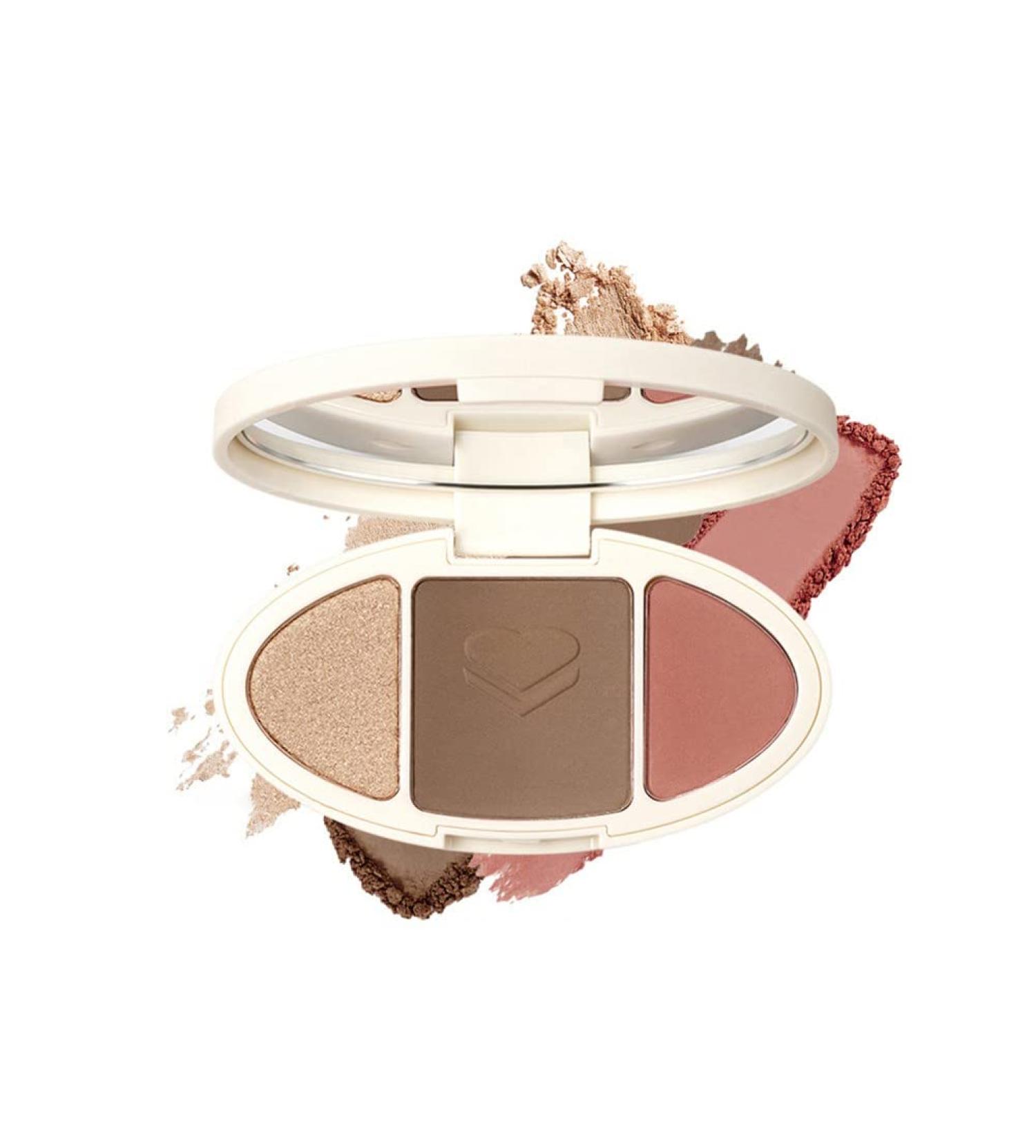 Allbesta 3 Colors Highlighter Palette - Professional Make-Up with Contour Powder Rouge & Bronzer | International Shipping Available - Buy Online on GoSupps.com