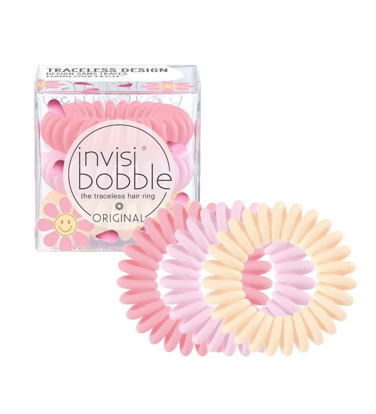 Invisibobble Dreamin' I Original Retro Hair Tie | 3 Spiral Hair Ties in Pink Purple & Yellow | Perfect for Girls & Women | Designed in Munich - Buy Online on GoSupps.com