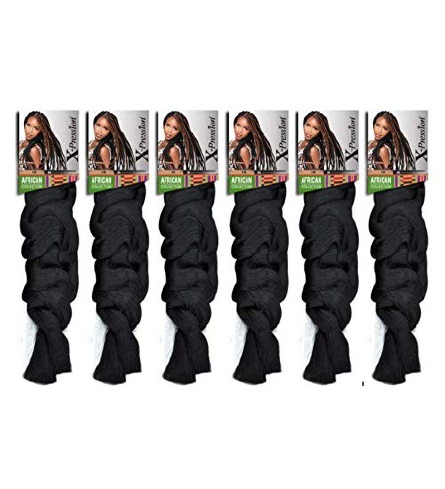 Sensationnel Synthetic Kanekalon Braids African Collection XPRESSION (6 pack SM1B/BG) SM1B/BG 6 Pack