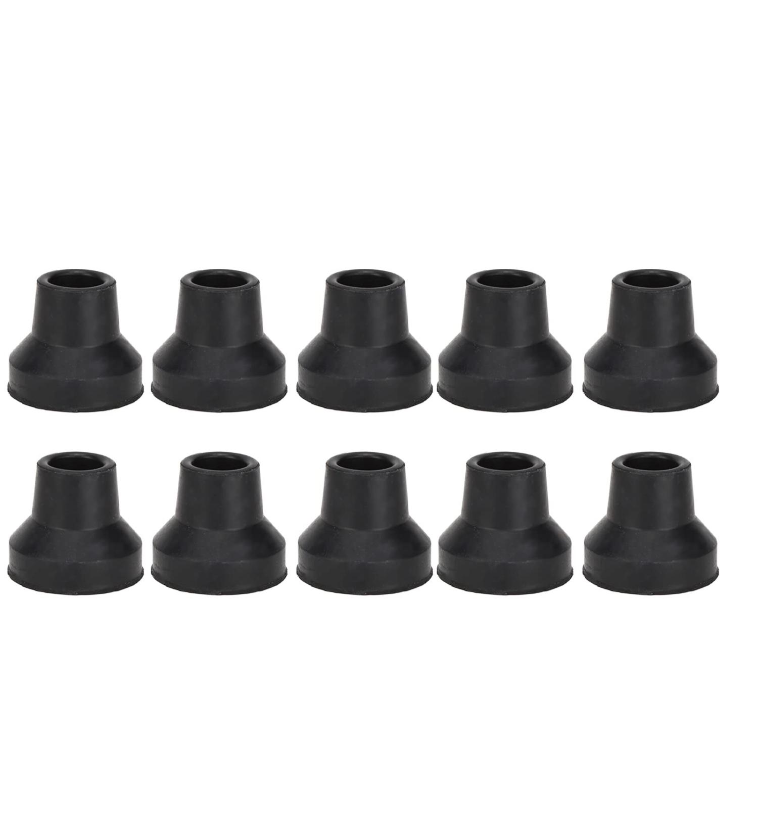 10Pcs Cane Tips Rubber Skid Resistance Wearproof Walking Crutch Tips for Standard and Folding Walking Sticks (12mm) - Buy Online on GoSupps.com