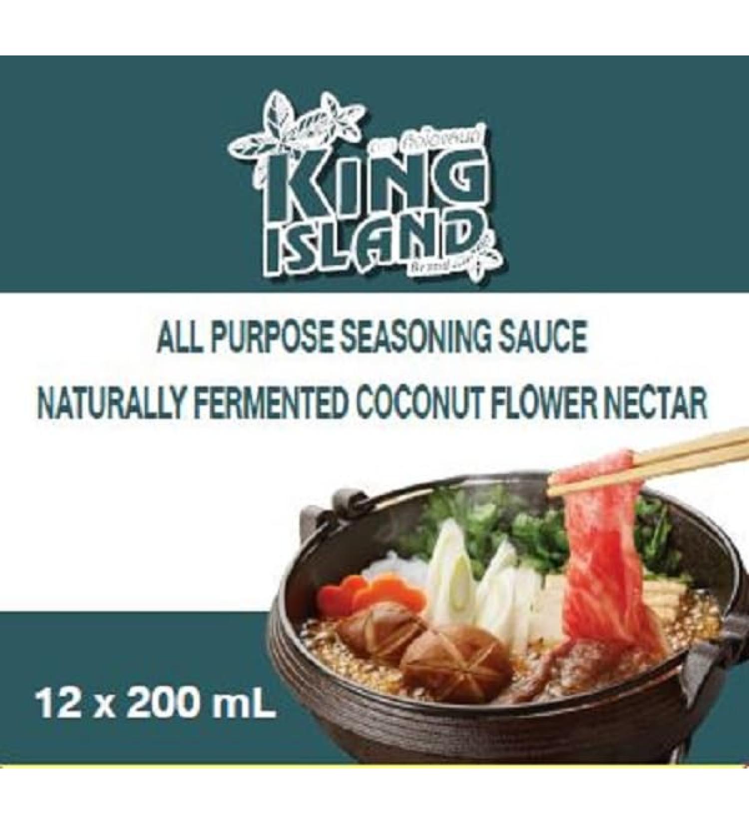 King Island All Purpose Seasoning Sauce Coconut Aminos 12 x 200mL - Buy Online on GoSupps.com