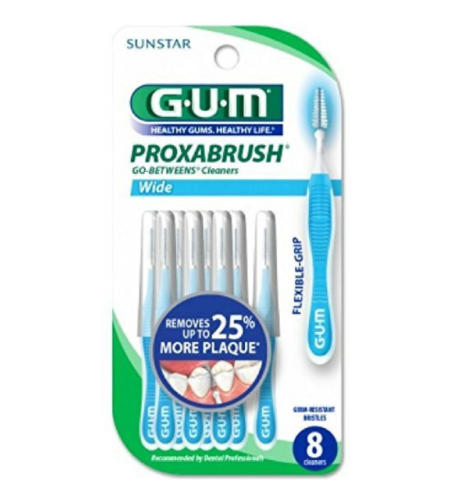GUM Go-Betweens Proxabrush Cleaners Wide 3614 8 ea