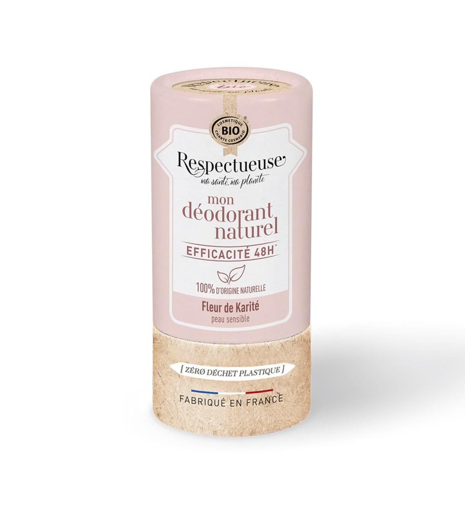 Respectful My Natural Deodorant Effective 48h Organic Sensitive Skin Shea Flower Scent 50g