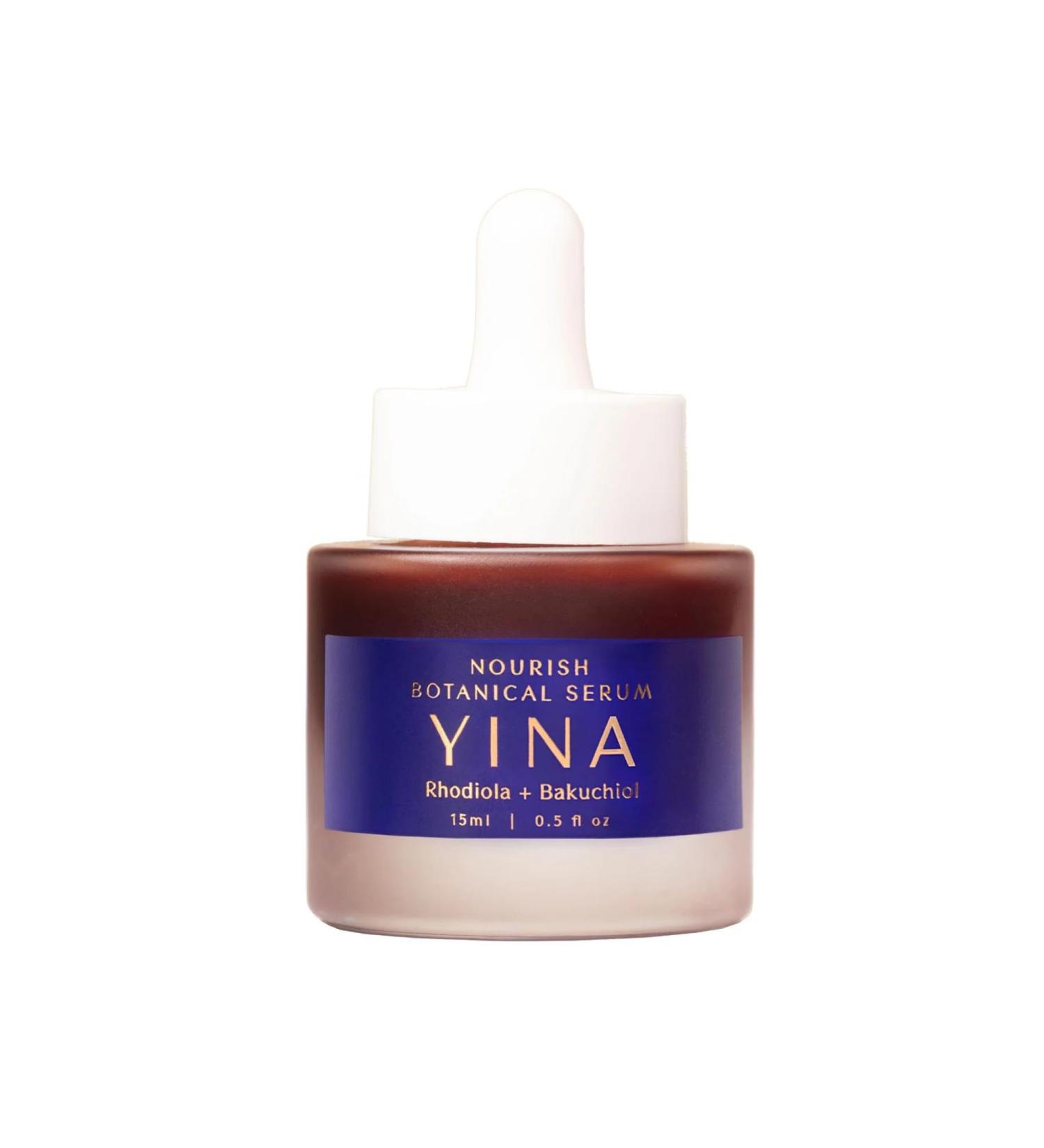 YINA Nourish Botanical Serum with Rhodiola & Bakuchiol - Sustainable Cruelty-Free Clean Skincare for All Skin Types (0.5 fl oz - Buy Online on GoSupps.com