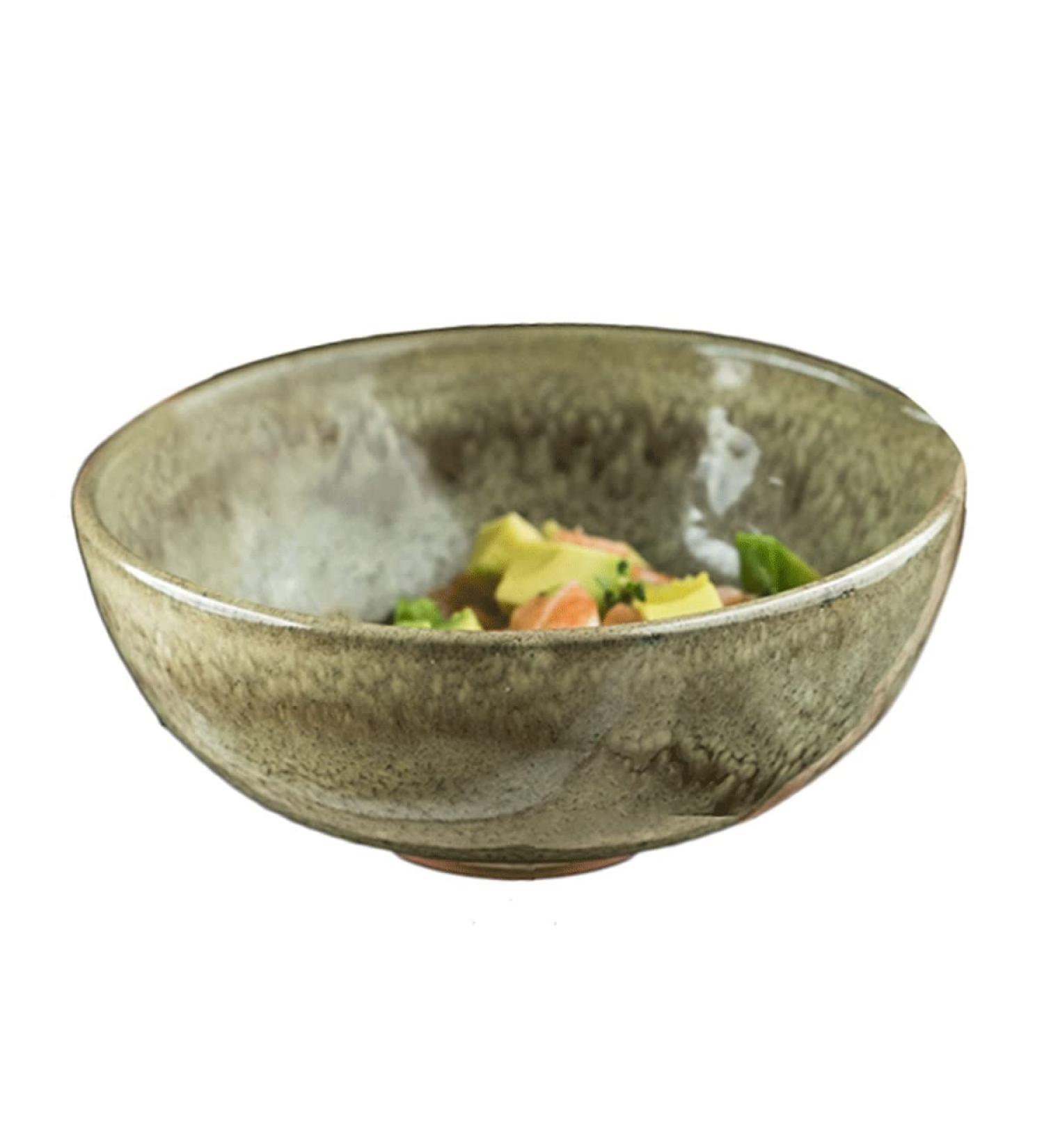 Vintage Ceramic Small Soup Bowl Stoneware Rice Bowl Ramen Bowl Glazed Dessert Bowl 5.7 Inches Fruit Salad Bowl 500ml Cereal Snack Bowls for Kitchen - Buy Online on GoSupps.com