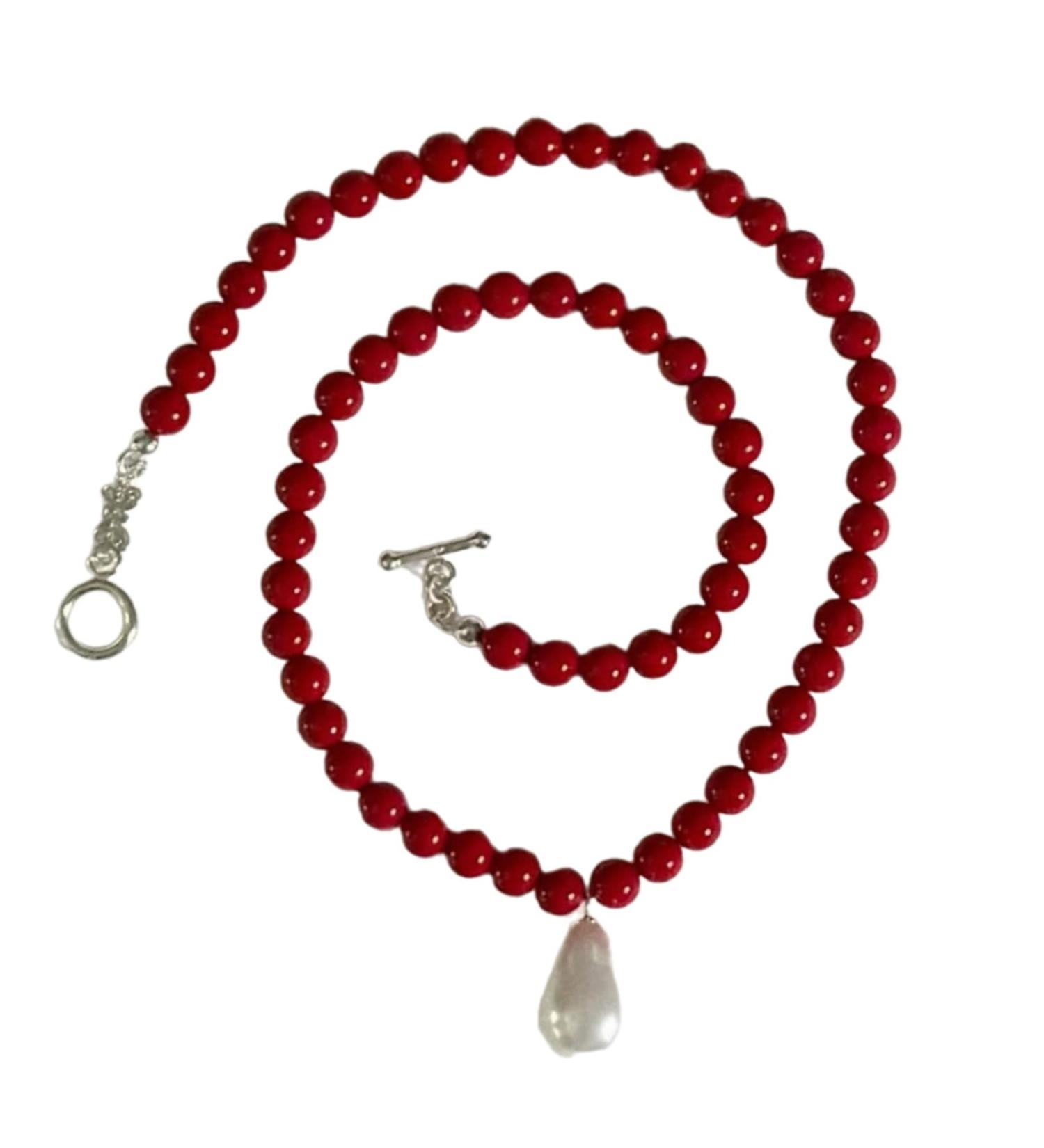 OralGos Pearl Pendant Necklace - Adjustable Bohemian Choker with Glass Beads | Stylish Jewelry for Women & Girls - Buy Online on GoSupps.com