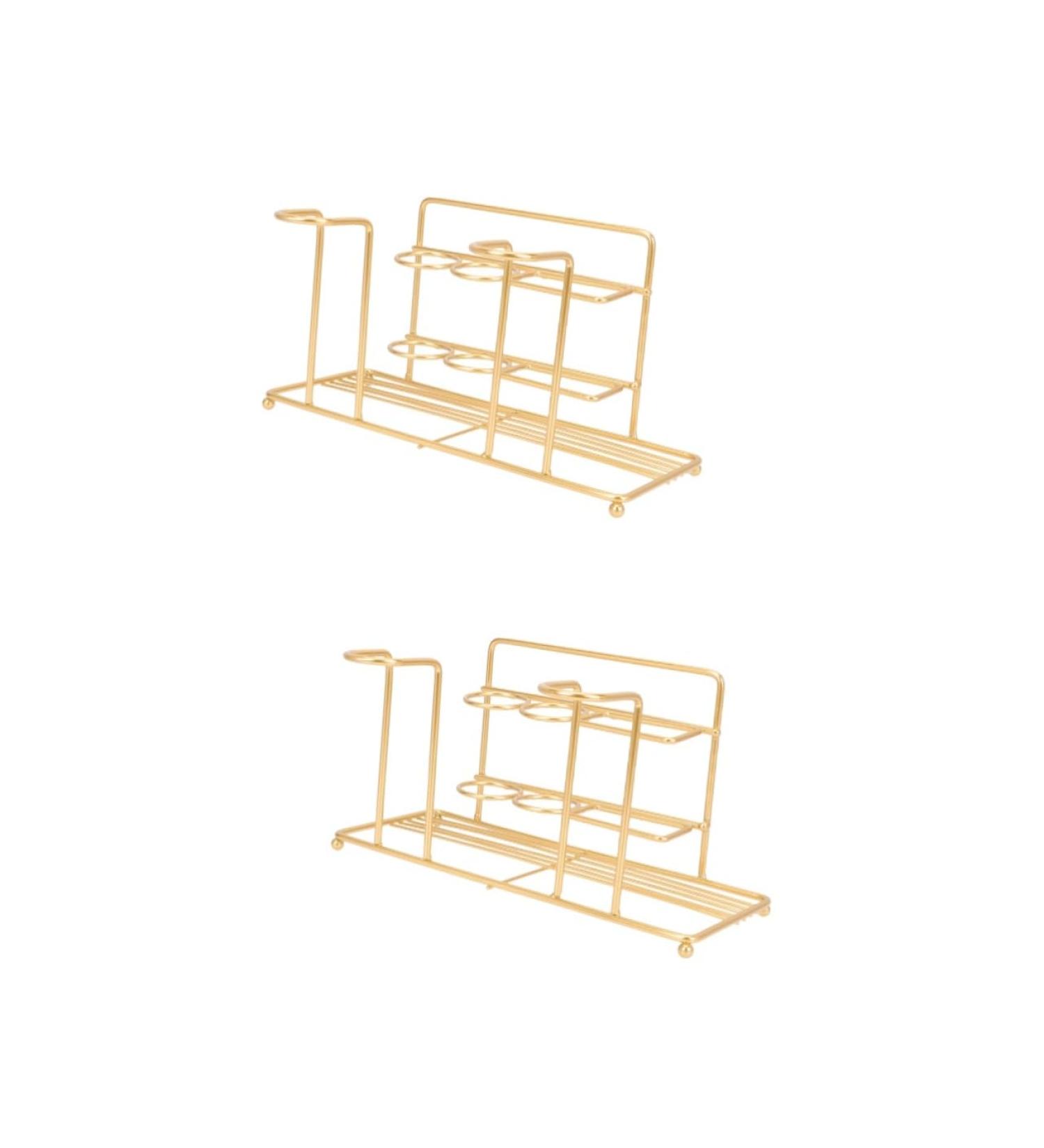 Zerodeko 2-Pack Rustproof Toothbrush Holder & Cup - Elegant Bathroom Organizer for Toothbrushes Razors & Makeup Brushes - Light Luxury Steel Design (24x14cm) - Buy Online on GoSupps.com