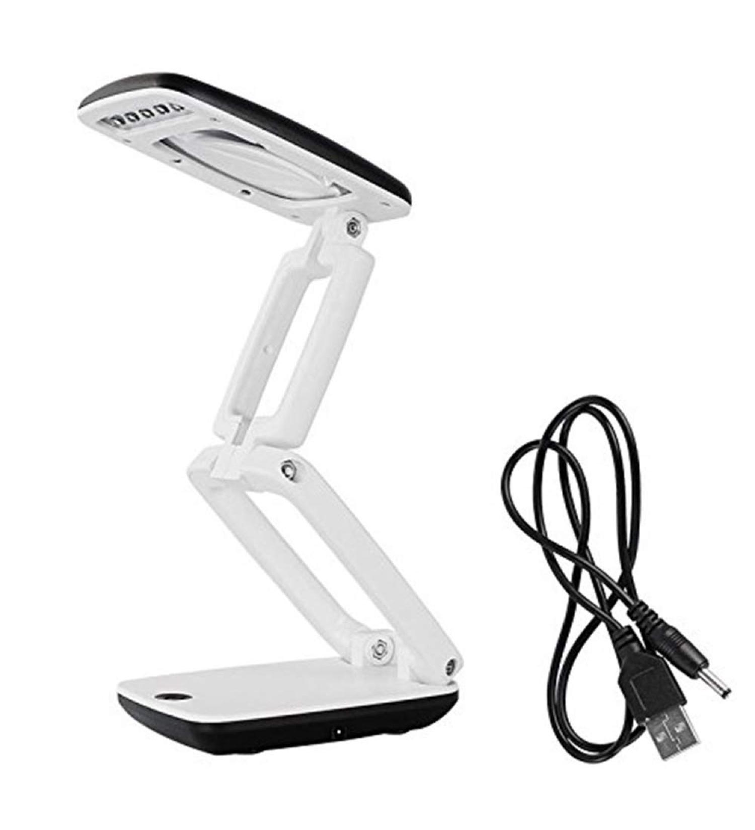 LAMELLIS Lighted Desk Magnifying Glass Lamp with Light on Stand Led Portable Pocket Magnifier Visor Folding 3X for Reading Hobby - Buy Online on GoSupps.com