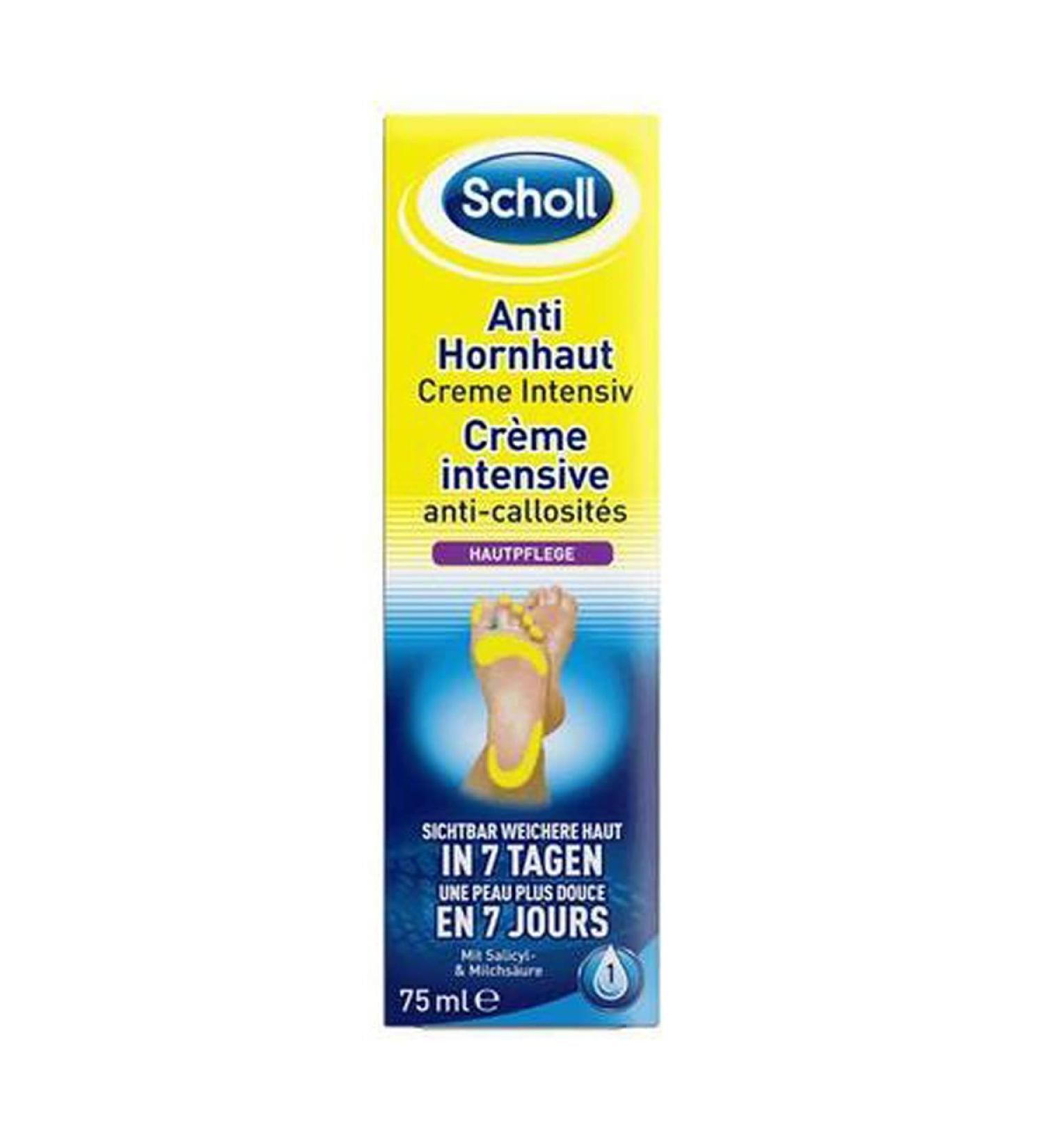 Scholl Anti-Horn Skin Cream - Intense Foot Moisturizer & Corn Removal - 75ml - Effective Corn Reduction & Intensive Care - Buy Online on GoSupps.com