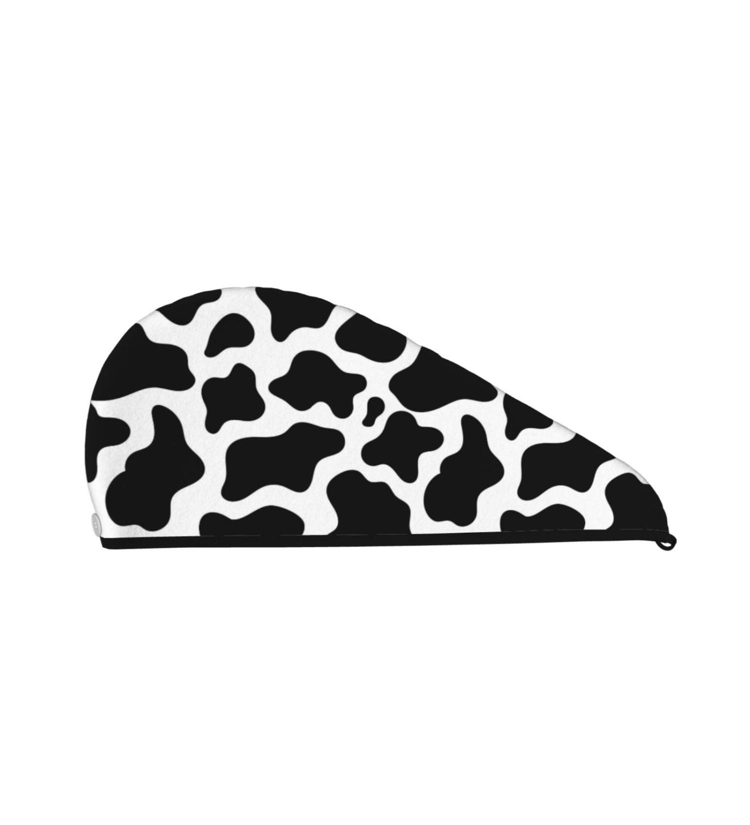 Buy Cow Print Microfiber Hair Towel | Soft Absorbent Quick Dry Wrap for Long Curly Hair - Buy Online on GoSupps.com