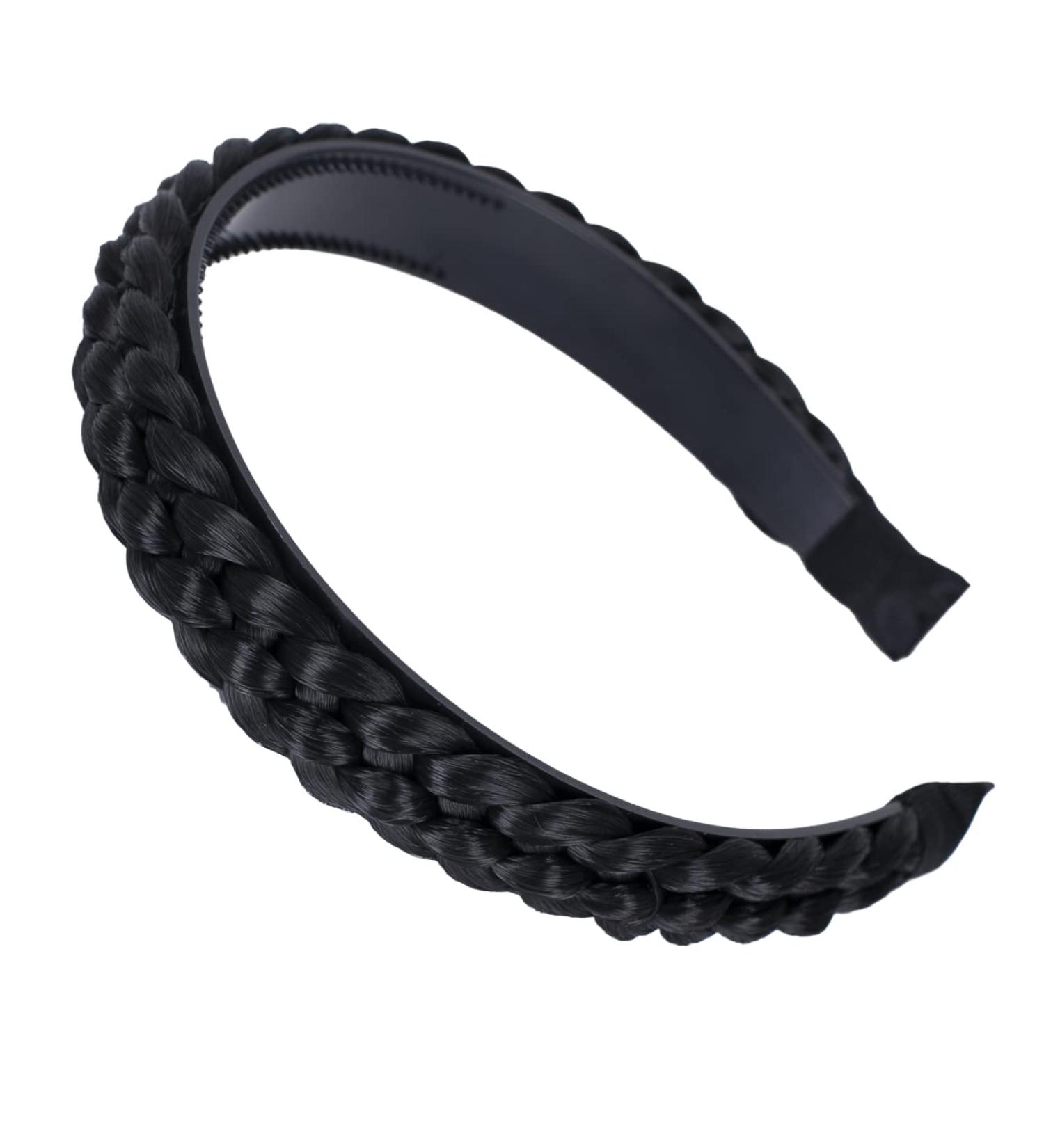 CAISHA Prettyshop Black Braided Headband Ponytail Hairpiece - Buy Online on GoSupps.com