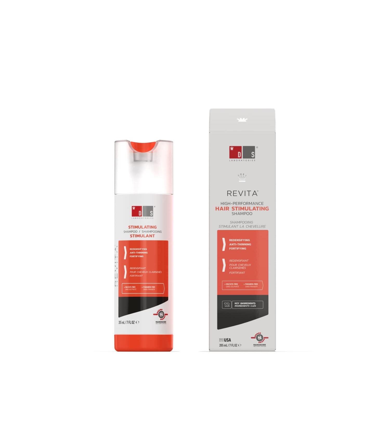 DS Laboratories Revita Shampoo for Men and Women - Volumizing Sulfate-Free Formula with Niacinamide, DHT Blocker, Biotin, Ginseng, and Taurine - 205ml - Buy Online on GoSupps.com