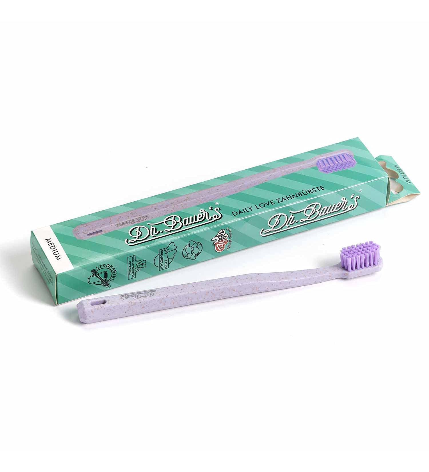 Dr. Bauers Daily Love Toothbrush Medium - Eco-Friendly Daily Care (1 Piece) - International Shipping - Buy Online on GoSupps.com