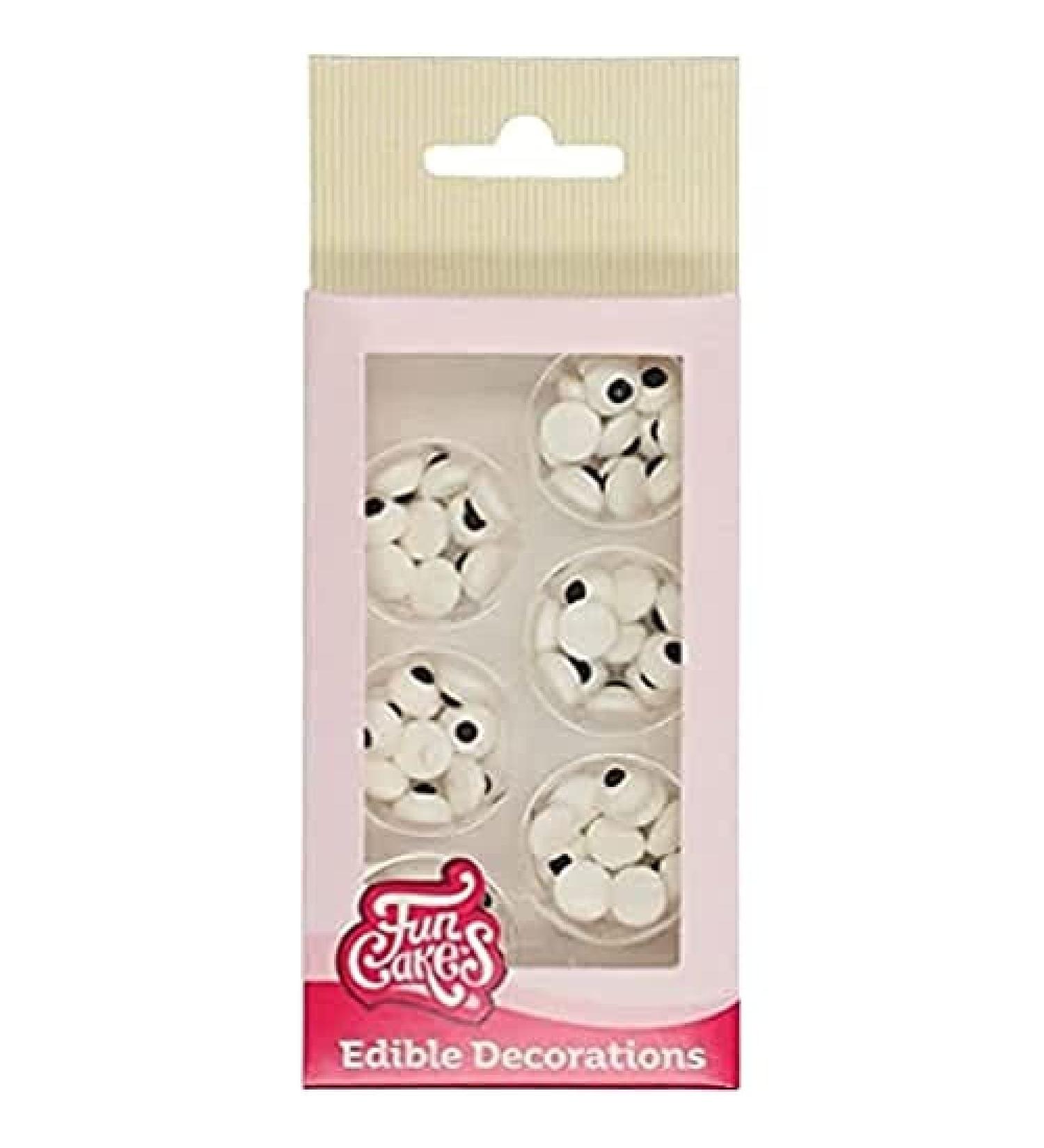 FunCakes Candy Eyeballs : pr t l'emploi pour la d coration de g teau parfait pour des cupcakes d'Halloween effrayant ou monstres muffins et plus certifi sans gluten ensemble/64 - Buy Online on GoSupps.com