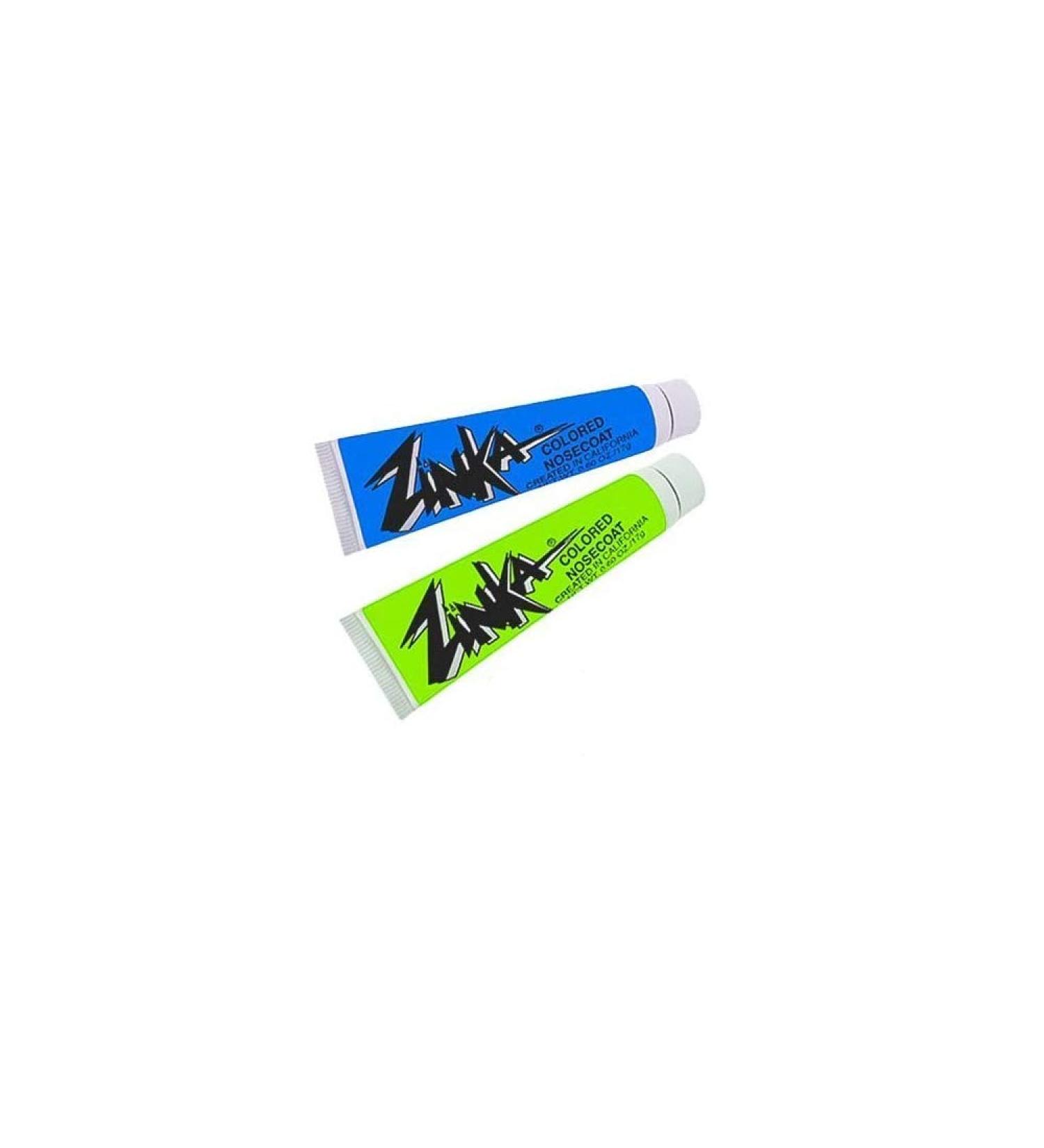 Zinka Colored Nosecoat Zinc Oxide Based Water Resistant 2 Pack Bundle 0.6 Ounce Tube - Blue Green