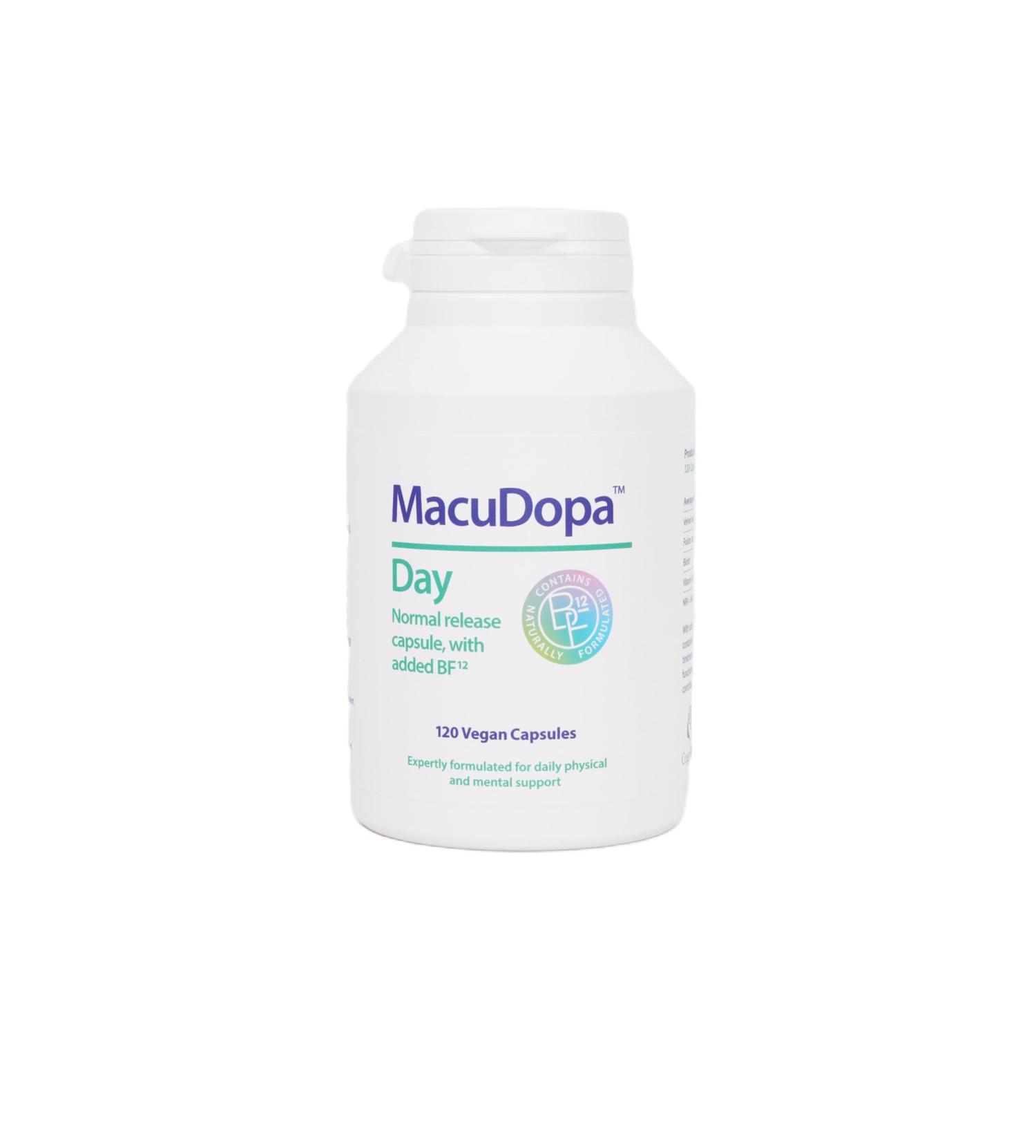 Macudopa Day Capsules 700mg Proprietary Blend 63% HPLC standardised Levodopa. 120 Veggie Capsules - Buy Online on GoSupps.com