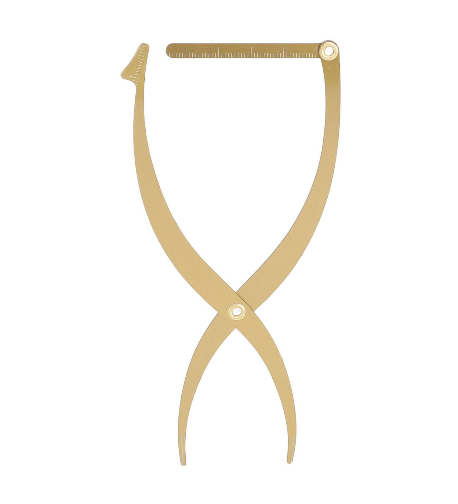 Eyebrow Stencil Ruler Stainless Steel Eyebrow Makeup Ruler Brow Caliper Measuring Tool for Microblading 3 Point Positioning Permanent Eyebrow Makeup Measuring Symmetrical Tool Gold - Buy Online on GoSupps.com